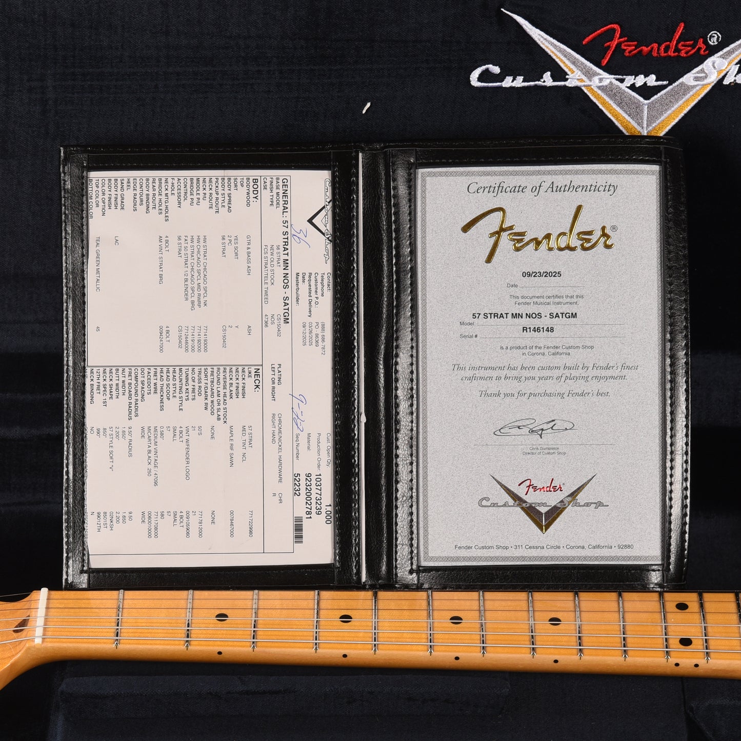 Fender Custom Shop 1957 Stratocaster "Chicago Special" NOS Super Aged Teal Green Metallic Electric Guitars / Solid Body