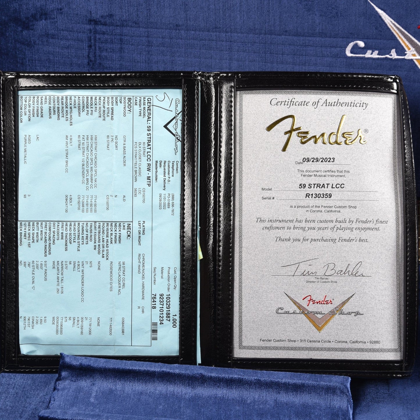 Fender Custom Shop 1959 Stratocaster "Chicago Special" Deluxe Closet Classic Metallic Purple w/Rosewood Neck Electric Guitars / Solid Body