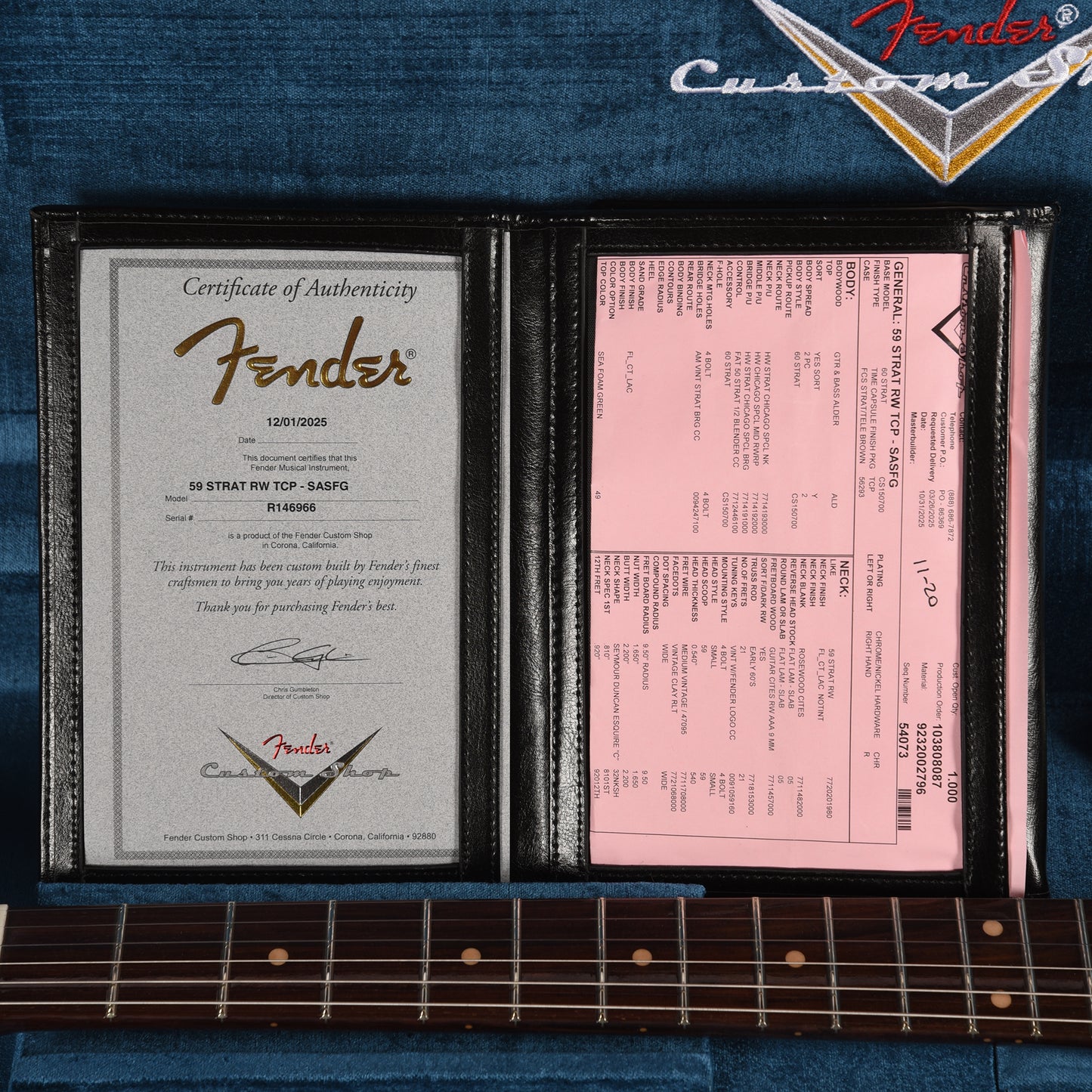Fender Custom Shop 1959 Stratocaster "Chicago Special" Time Capsule Super Aged Sea Foam Green w/Rosewood Neck Electric Guitars / Solid Body
