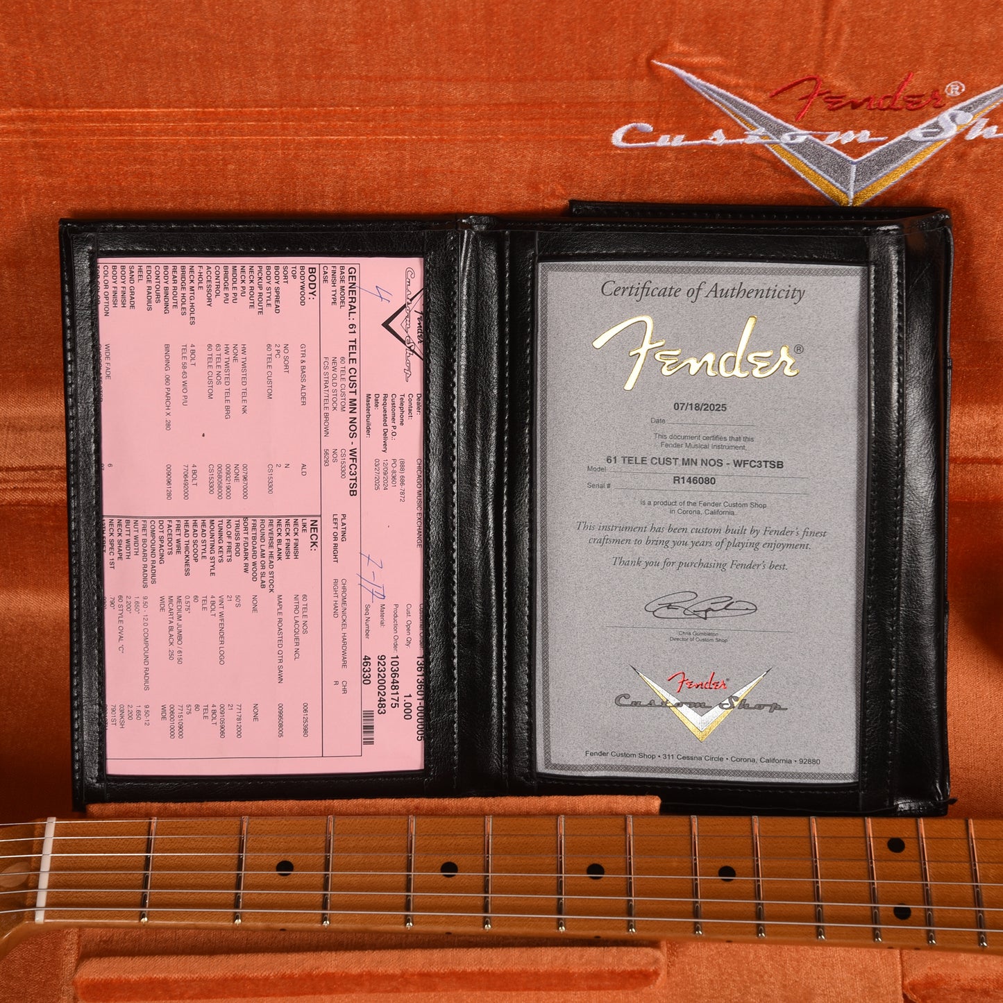 Fender Custom Shop 1961 Custom Telecaster NOS Wide Fade Chocolate 3-Color Sunburst Electric Guitars / Solid Body