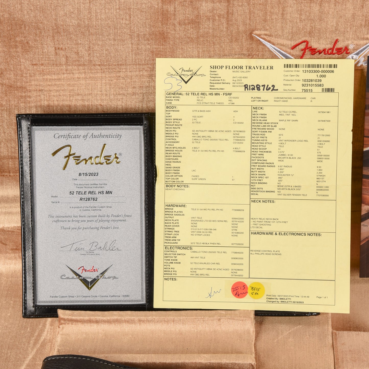 Fender Custom Shop '52 Telecaster HS Relic Faded Surf Greed 2023 Electric Guitars / Solid Body