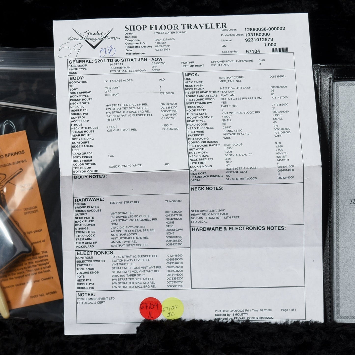 Fender Custom Shop '60 Reissue Stratocaster Journeyman Relic Aged Olympic White 2023 Electric Guitars / Solid Body