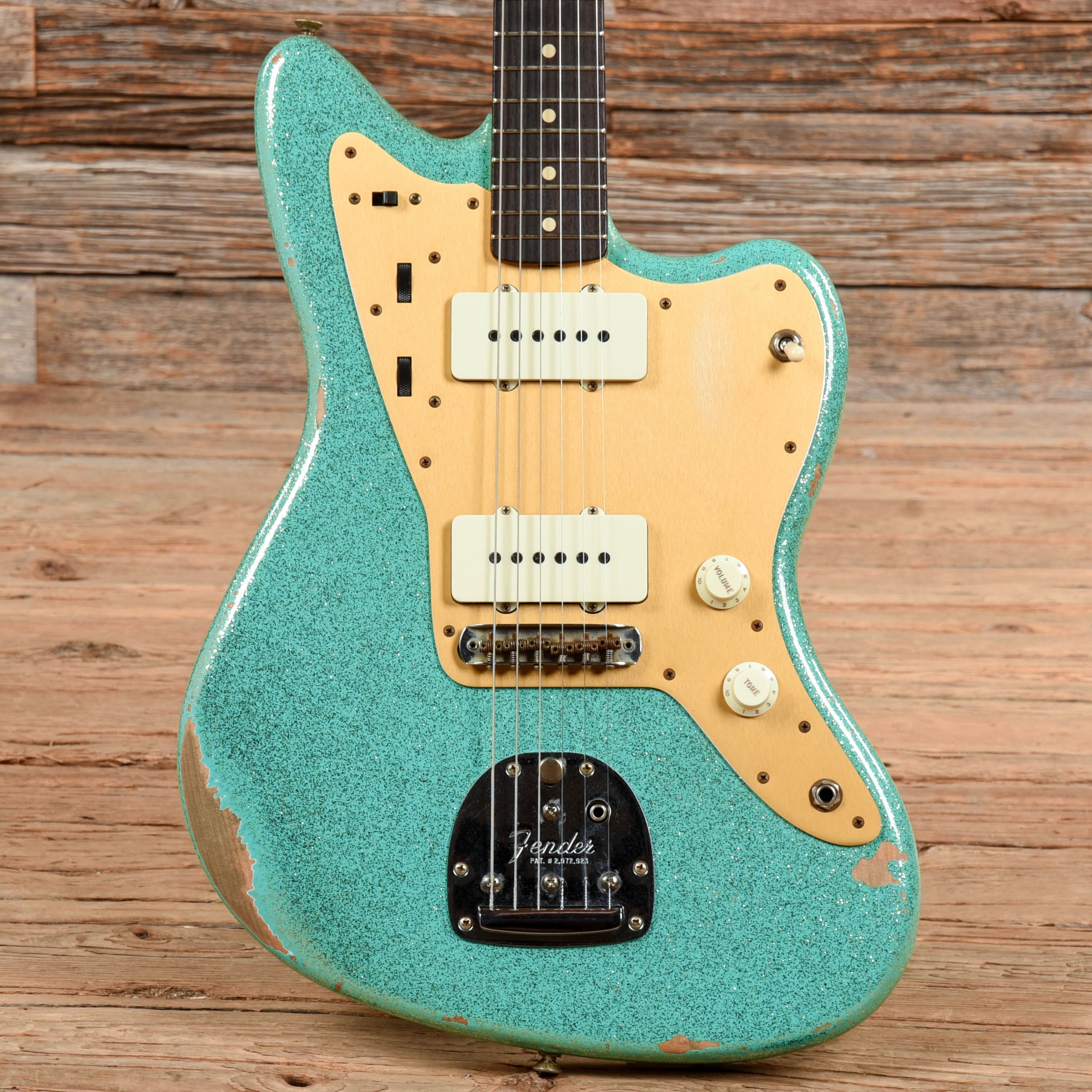Fender Custom Shop 62 Jazzmaster Relic Seafoam Sparkle 2021 Chicago fender-custom-shop-62-jazzmaster-relic-seafoam-sparkle-2021-chicago