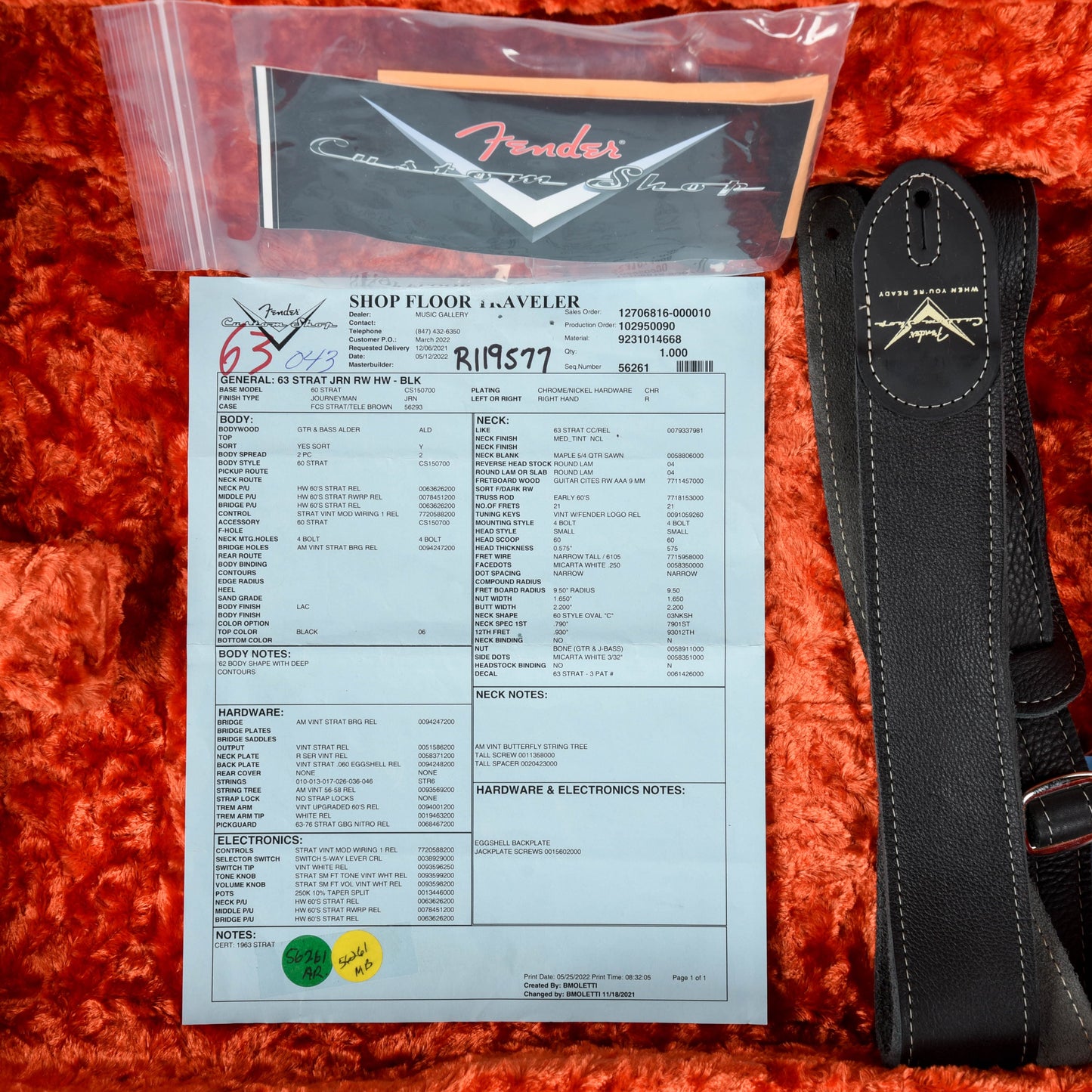 Fender Custom Shop 63 Stratocaster Reissue Journeyman Relic Black 2022 Electric Guitars / Solid Body