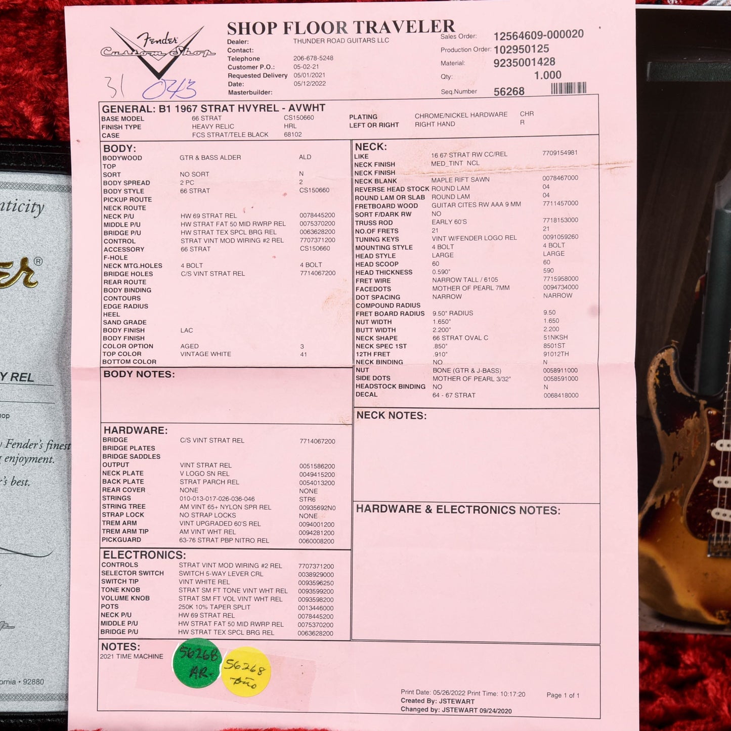 Fender Custom Shop '67 Stratocaster Heavy Relic Vintage White 2022 Electric Guitars / Solid Body