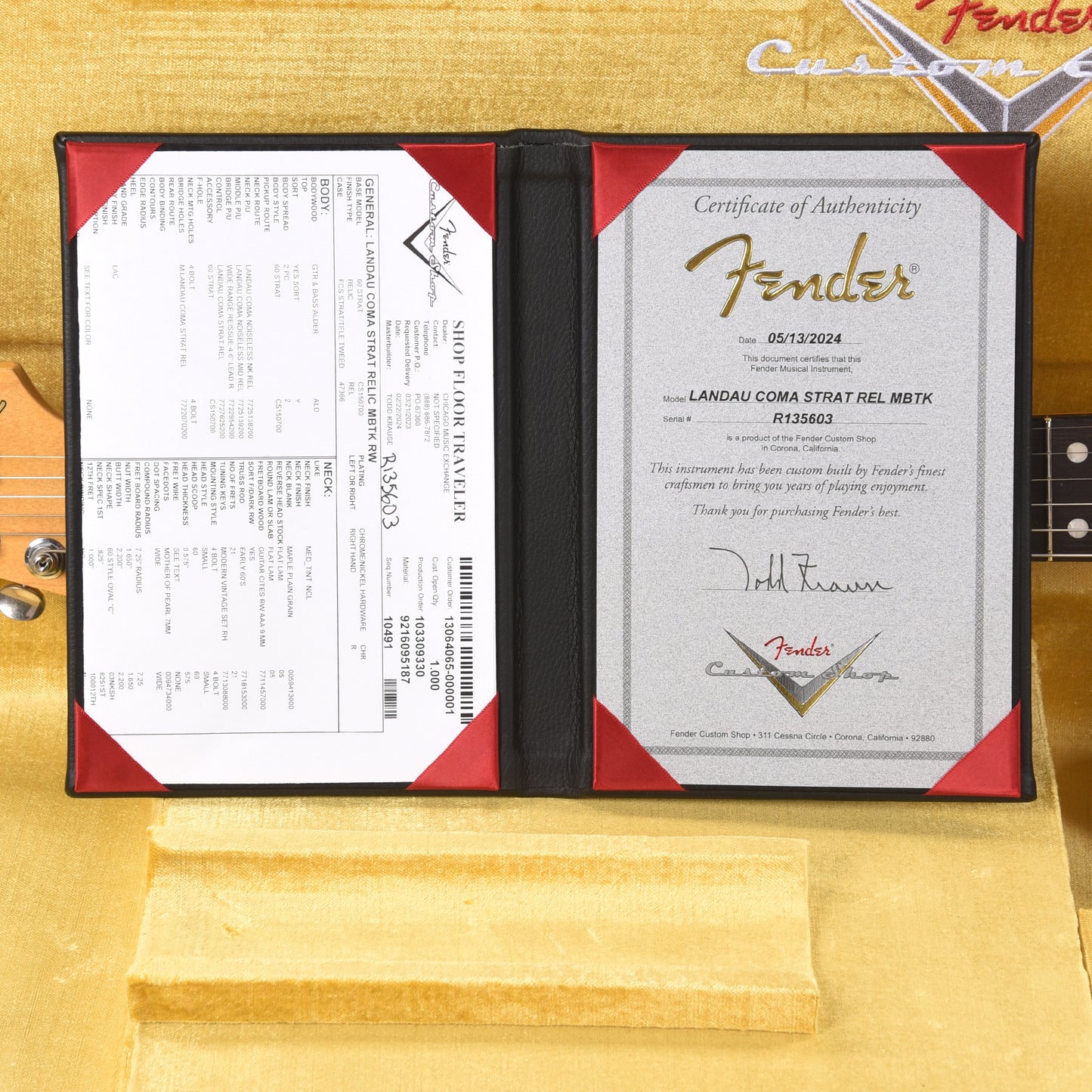 Fender Custom Shop Artist Michael Landau "Coma" Stratocaster Relic Coma Red Master Built by Todd Krause Electric Guitars / Solid Body