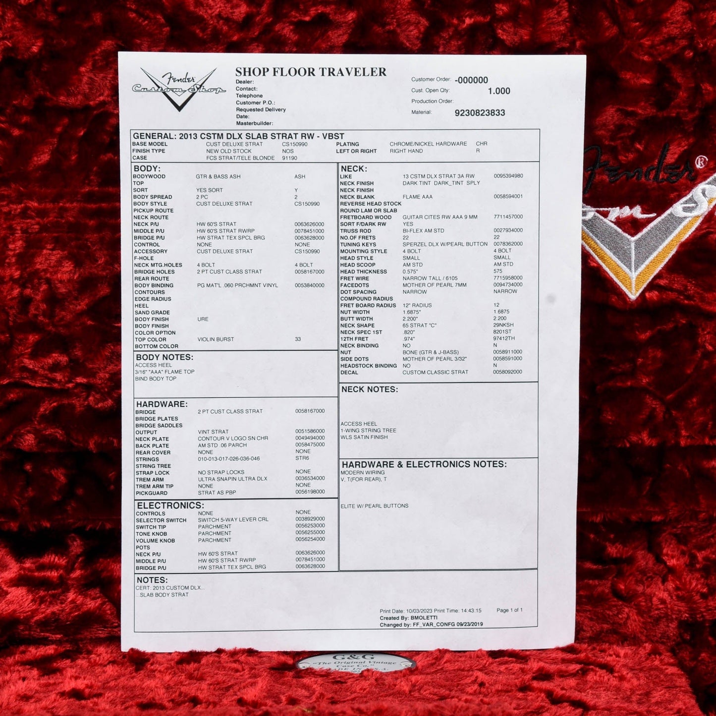 Fender Custom Shop Custom Deluxe Stratocaster Sunburst 2011 Electric Guitars / Solid Body