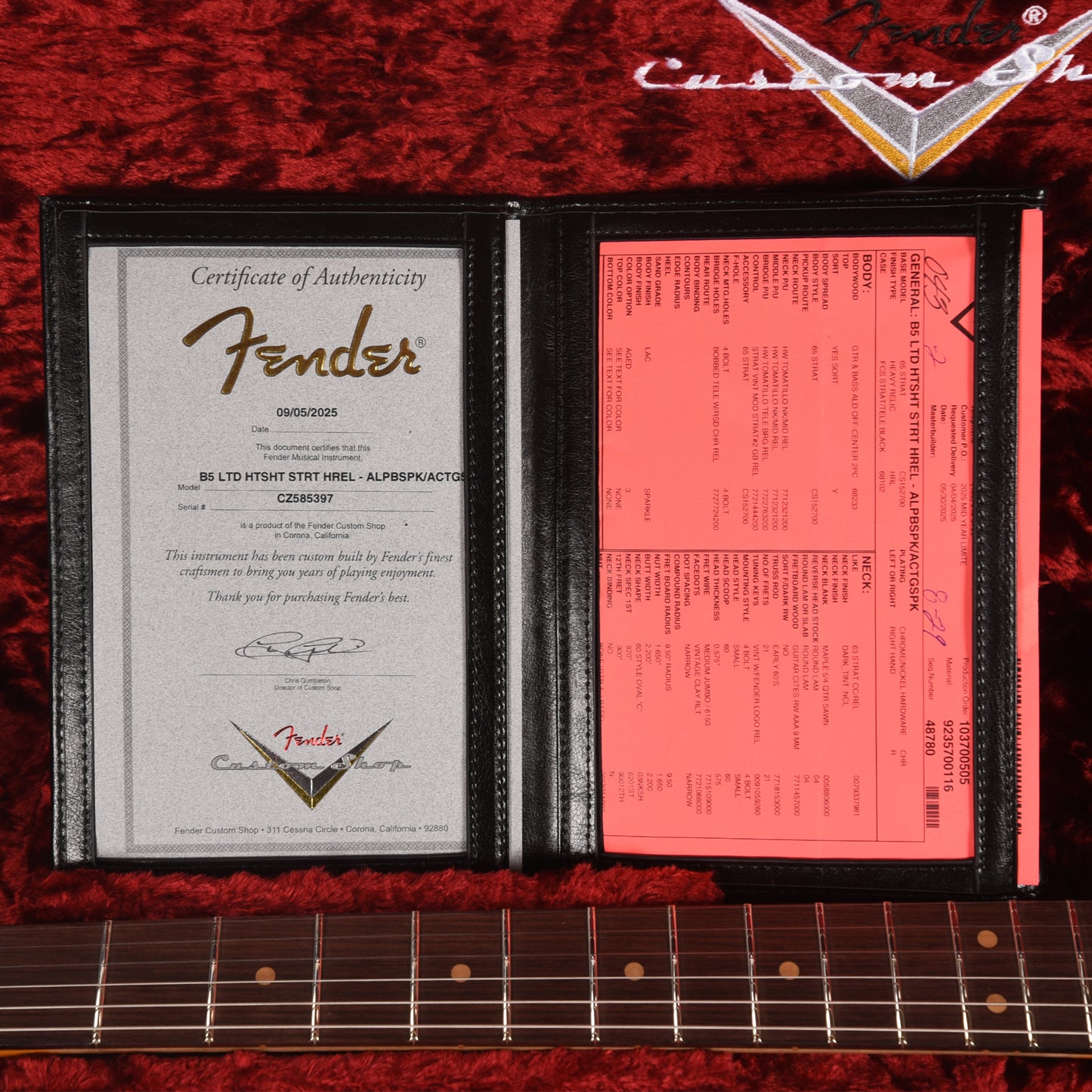 Fender Custom Shop Limited Edition Hotshot Stratocaster Aged Lake Placid Blue Sparkle over Aged Candy Tangerine Sparkle Heavy Relic Electric Guitars / Solid Body