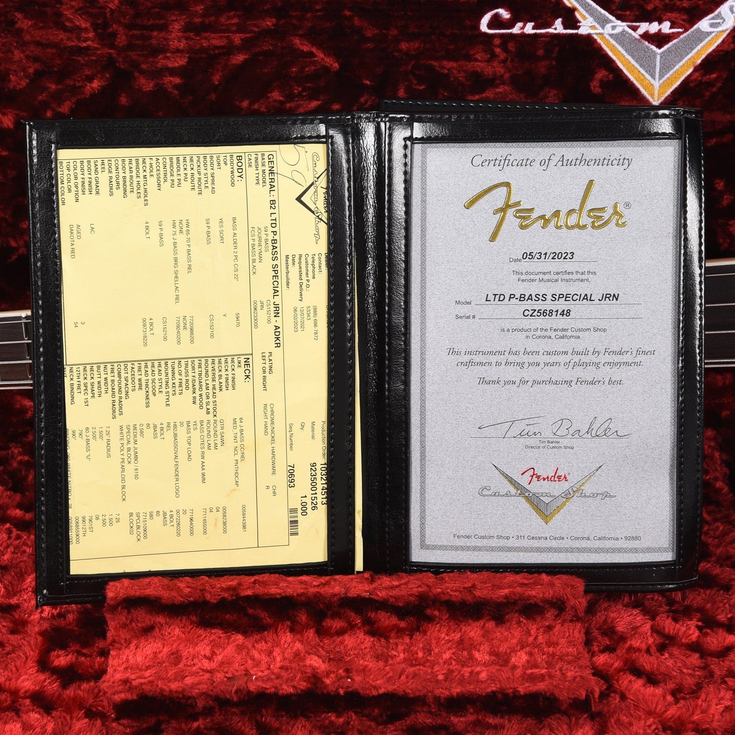 Fender Custom Shop Limited Edition Precision Bass Special Journeyman Relic Aged Dakota Red Electric Guitars / Solid Body