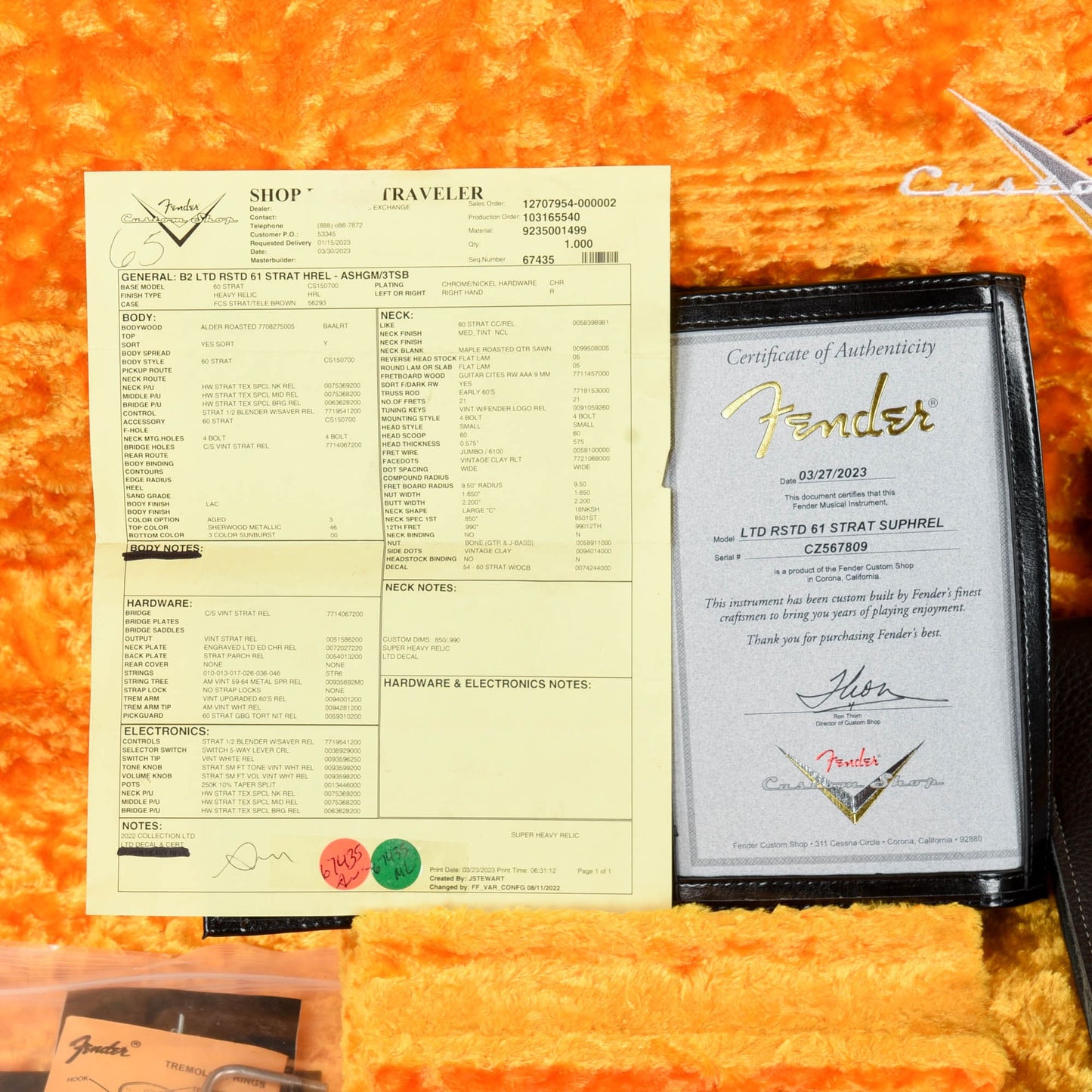 Fender Custom Shop Limited Edition Roasted 61 Stratocaster Super Heavy Relic Sherwood Green Over Sunburst 2023 Electric Guitars / Solid Body