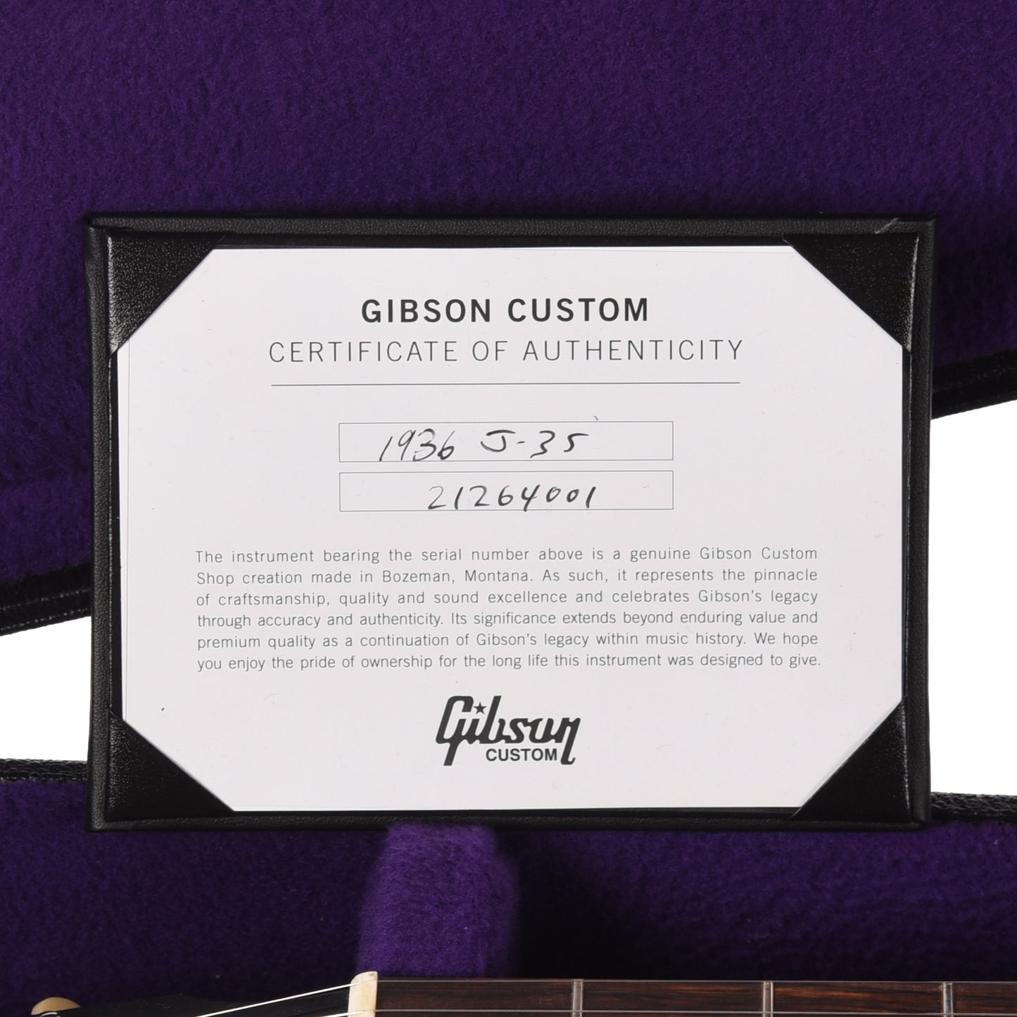 Gibson Custom Shop Historic Reissue 1936 J-35 Vintage Sunburst Acoustic Guitars / Jumbo