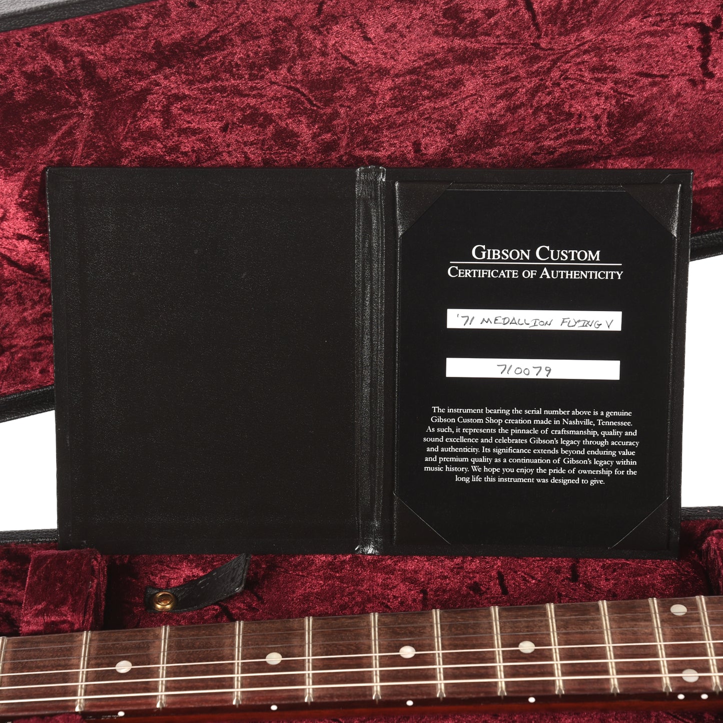 Gibson Custom Shop 1971 Flying V Medallion Reissue Medallion Cherry Electric Guitars