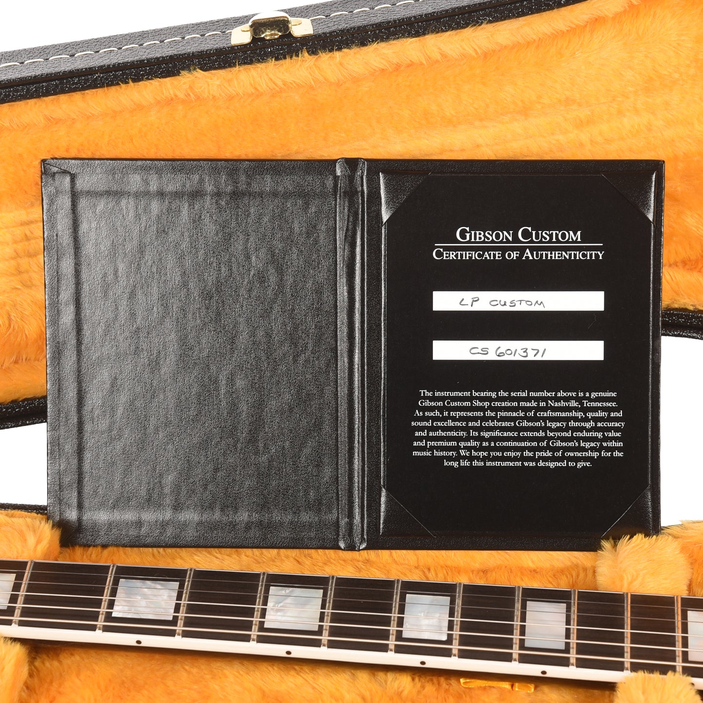 Gibson Custom Shop Les Paul Custom Long Scale Ebony Electric Guitars