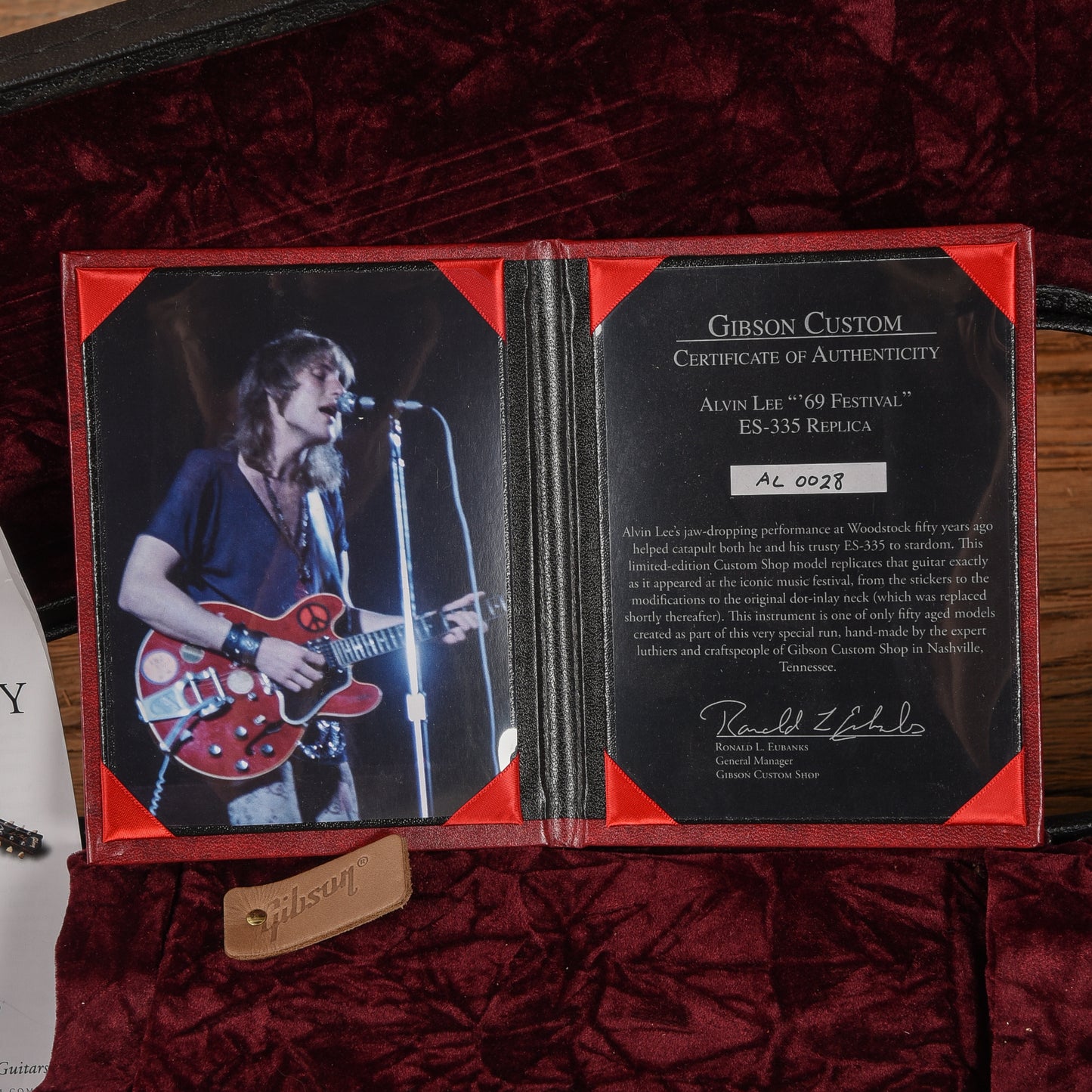 Gibson Custom Alvin Lee Signature ES-335 '69 Festival Cherry Electric Guitars / Semi-Hollow