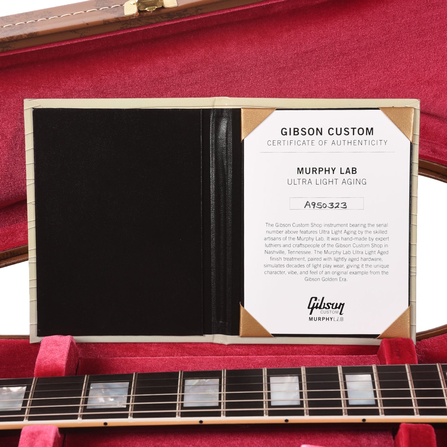 Gibson Custom Shop Murphy Lab 1959 ES-355 Reissue Ebony Ultra Light Aged w/Stop Bar Electric Guitars / Semi-Hollow