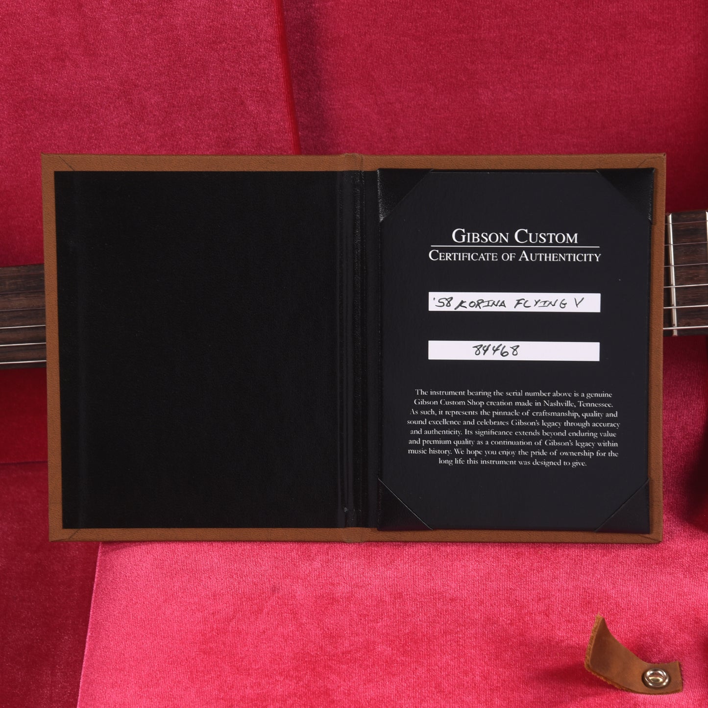 Gibson Custom Shop 1958 Korina Flying V Reissue Natural w/White Pickguard Electric Guitars / Solid Body