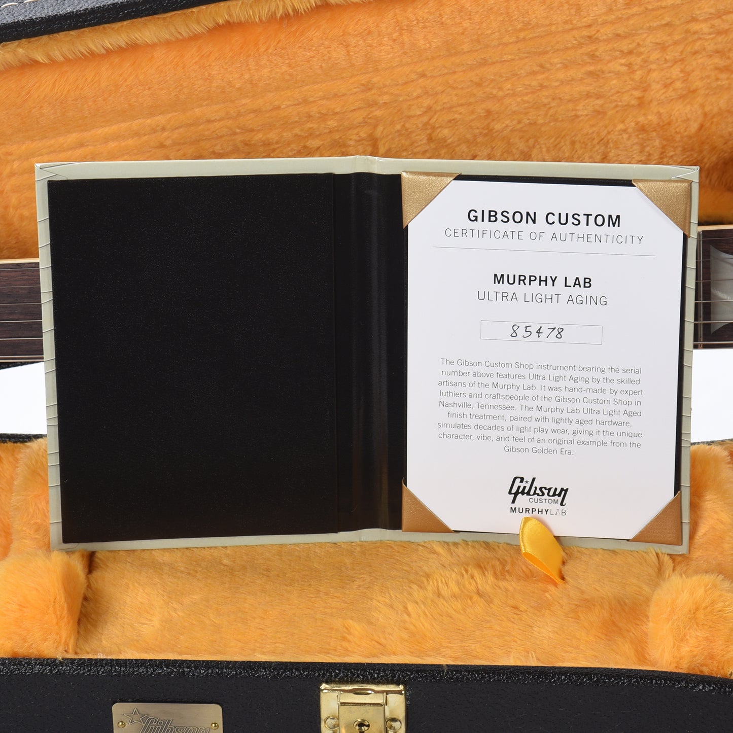 Gibson Custom Shop 1958 Les Paul Standard All Ebony Ultra Murphy Lab Light Aged Electric Guitars / Solid Body