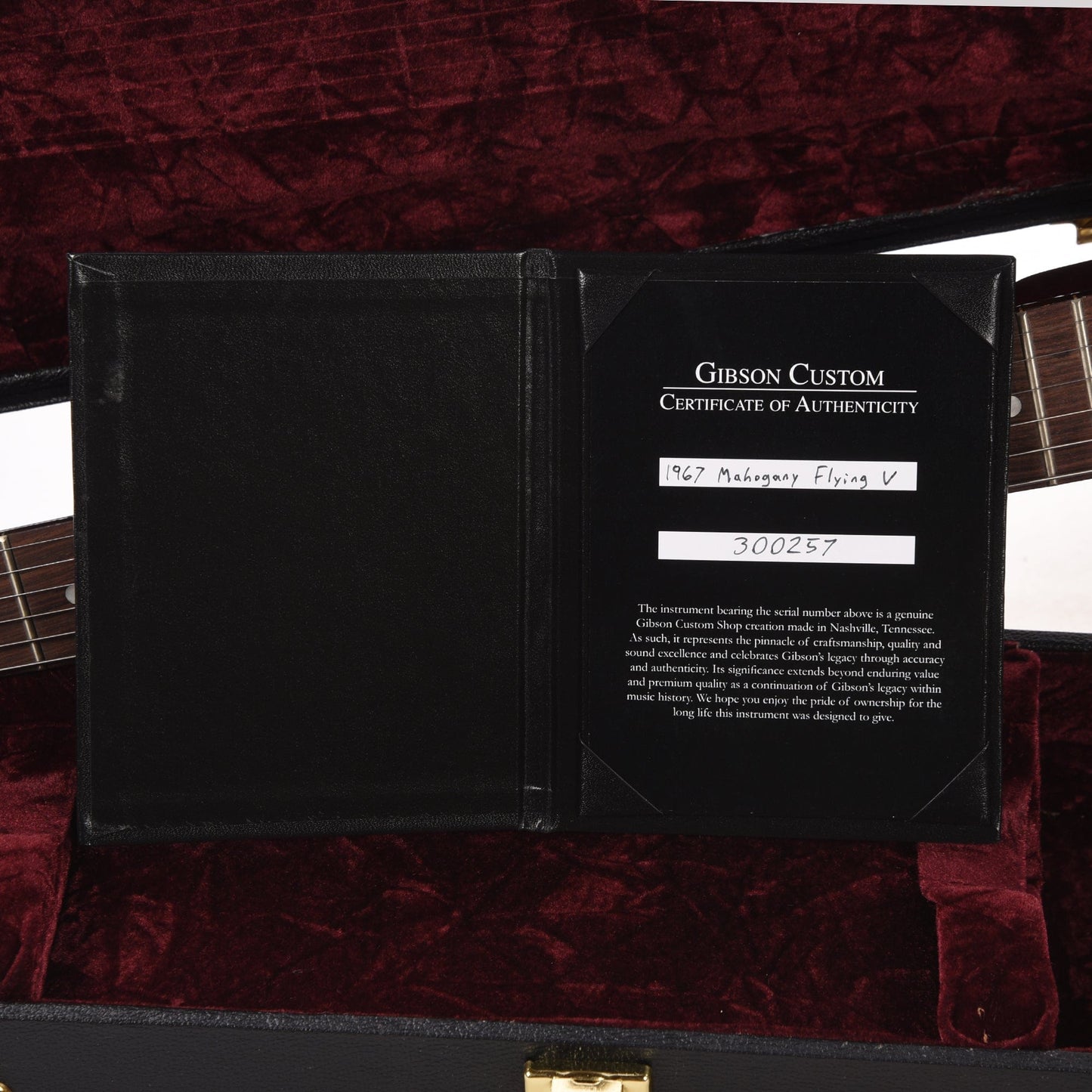 Gibson Custom Shop 1967 Mahogany Flying V Reissue Gloss Red w/Maestro Vibrola Electric Guitars / Solid Body