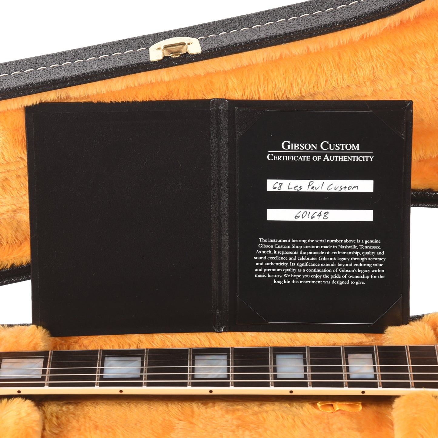 Gibson Custom Shop 1968 Les Paul Custom Reissue Ebony Gloss Electric Guitars / Solid Body