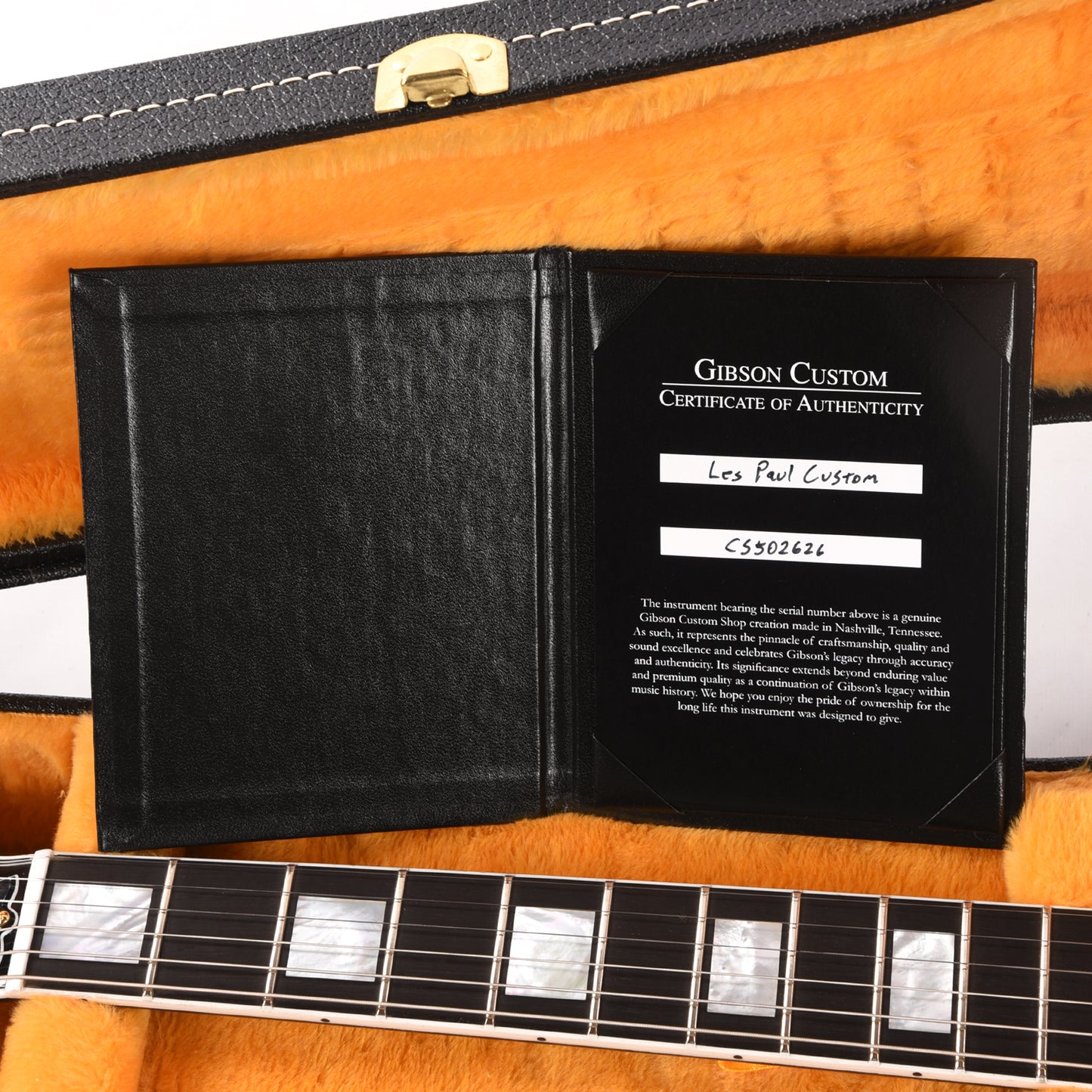Gibson Custom Shop Les Paul Custom Ebony Gloss Electric Guitars / Solid Body