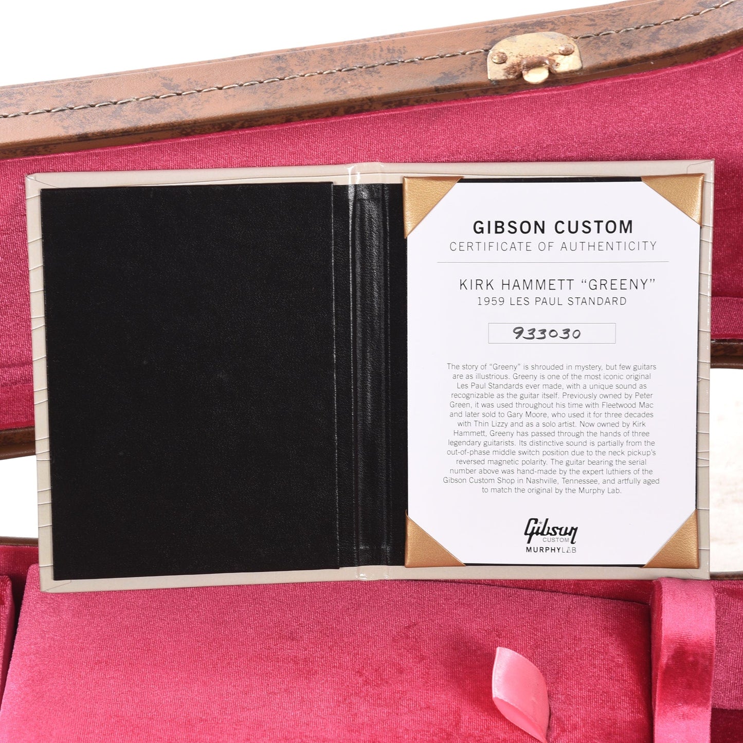 Gibson Custom Shop Murphy Lab Replica Kirk Hammett 1959 Les Paul Standard "Greeny" Aged Electric Guitars / Solid Body