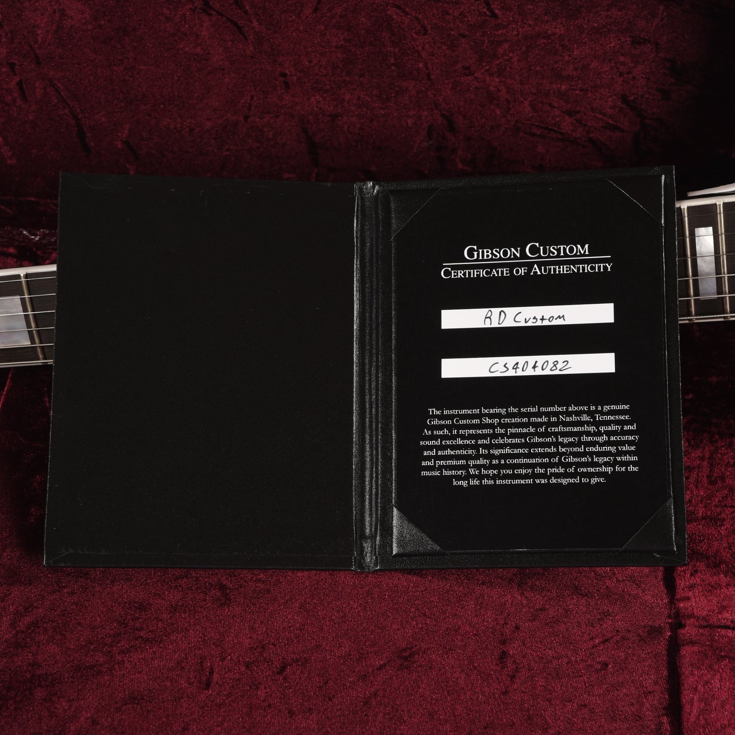 Gibson Custom Shop RD Custom Ebony Electric Guitars / Solid Body
