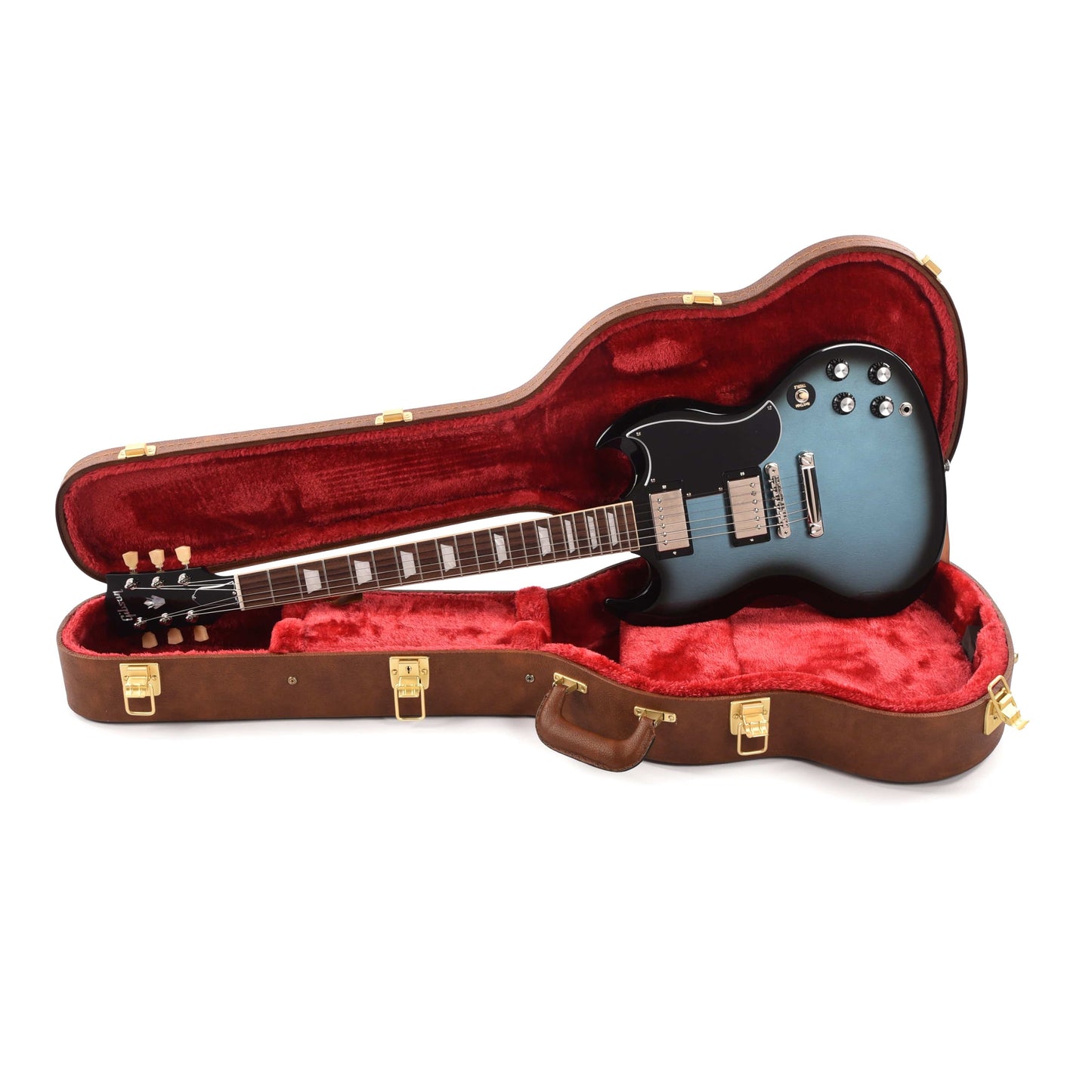 Gibson Original SG Standard '61 Stop Bar Pelham Blue Burst Electric Guitars / Solid Body