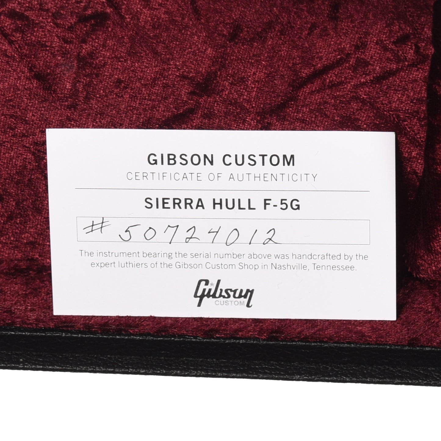 Gibson Custom Shop Sierra Hull F-5G Sierra Burst VOS Varnish Folk Instruments / Mandolins