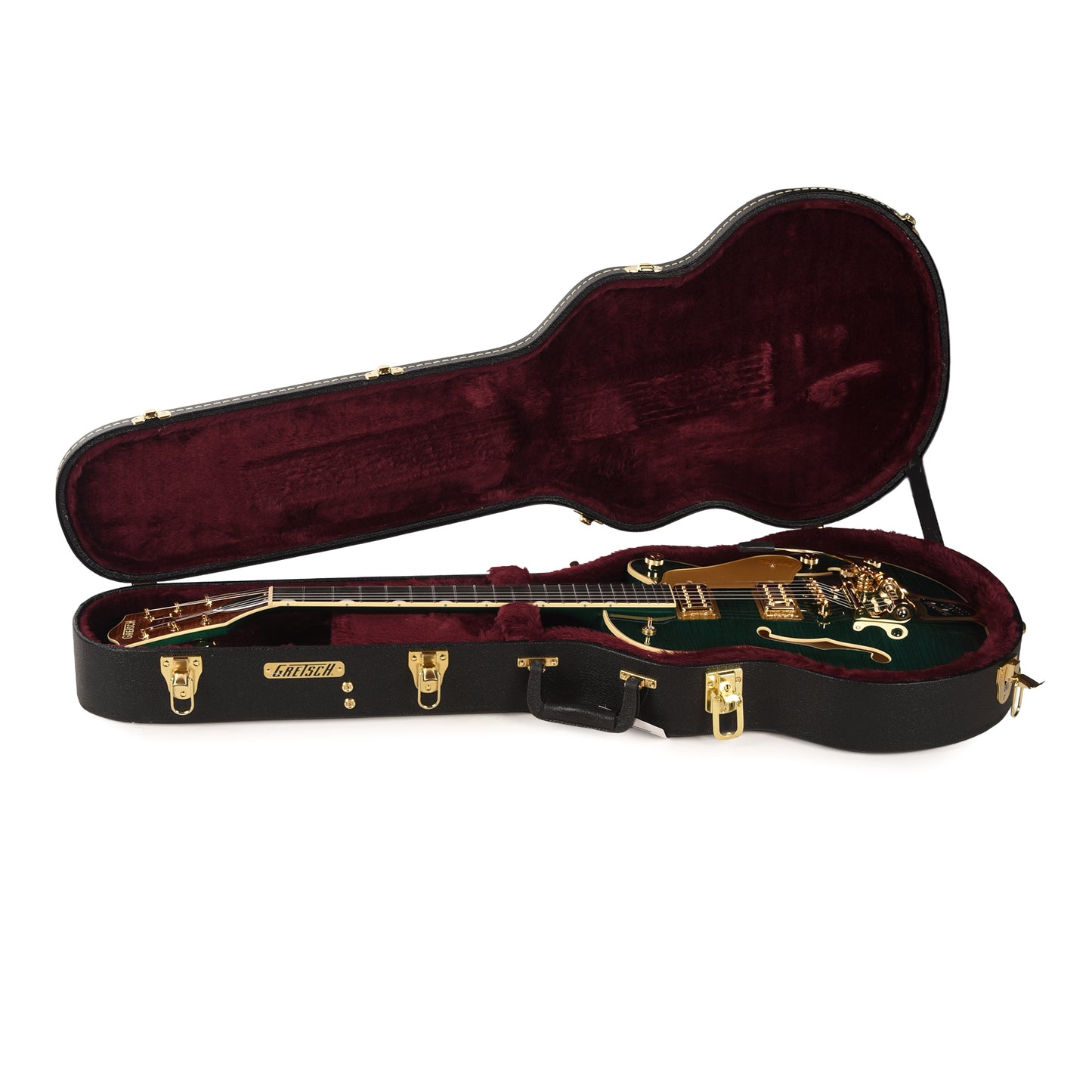 Gretsch Broadkaster Jr. LX Figured Center Block Tropic Aura Gold Hardware w/String-Thru Bigsby Electric Guitars
