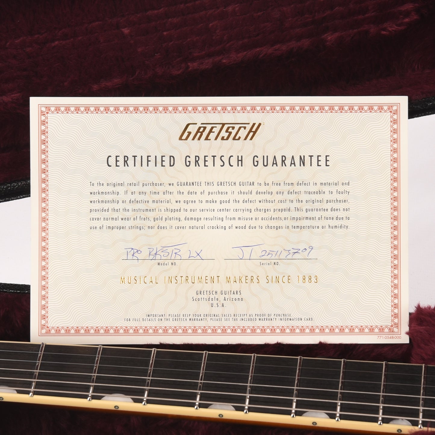 Gretsch Broadkaster LX Figured Center Block Havana Burst Gold Hardware w/String-Thru Bigsby Electric Guitars / Semi-Hollow