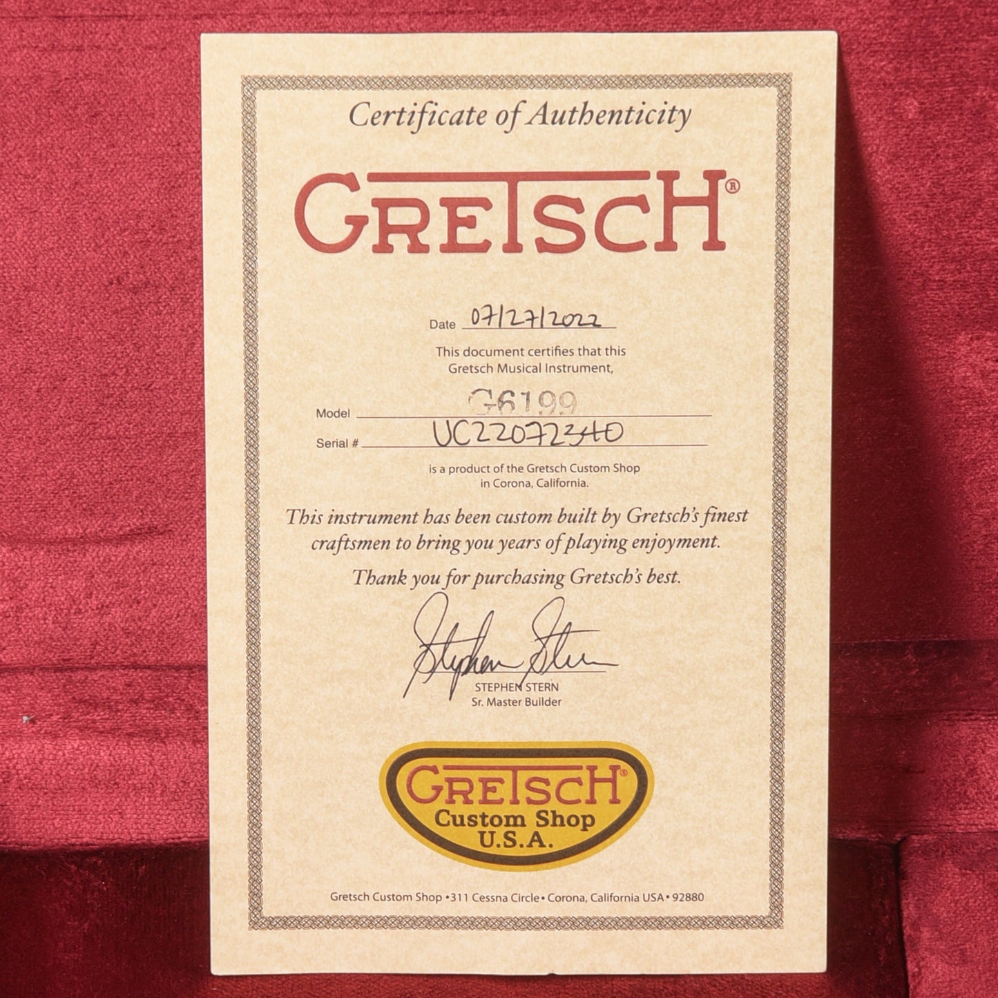 Gretsch G6199 Rosewood 2022 - Zac Brown
