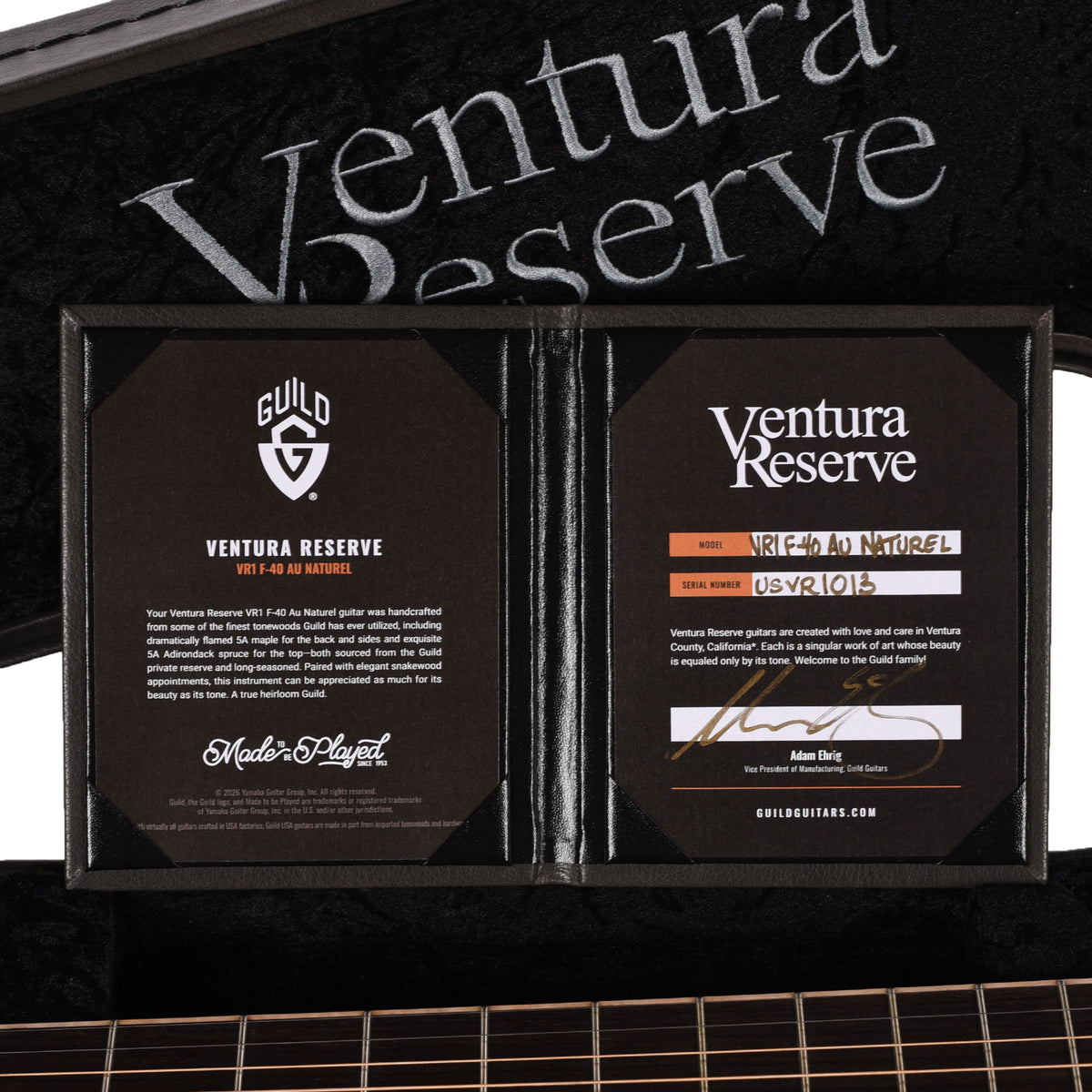 Guild Ventura Reserve Series VR1 F-40 Au Naturel Limited Jumbo Acoustic Guitar Acoustic Guitars