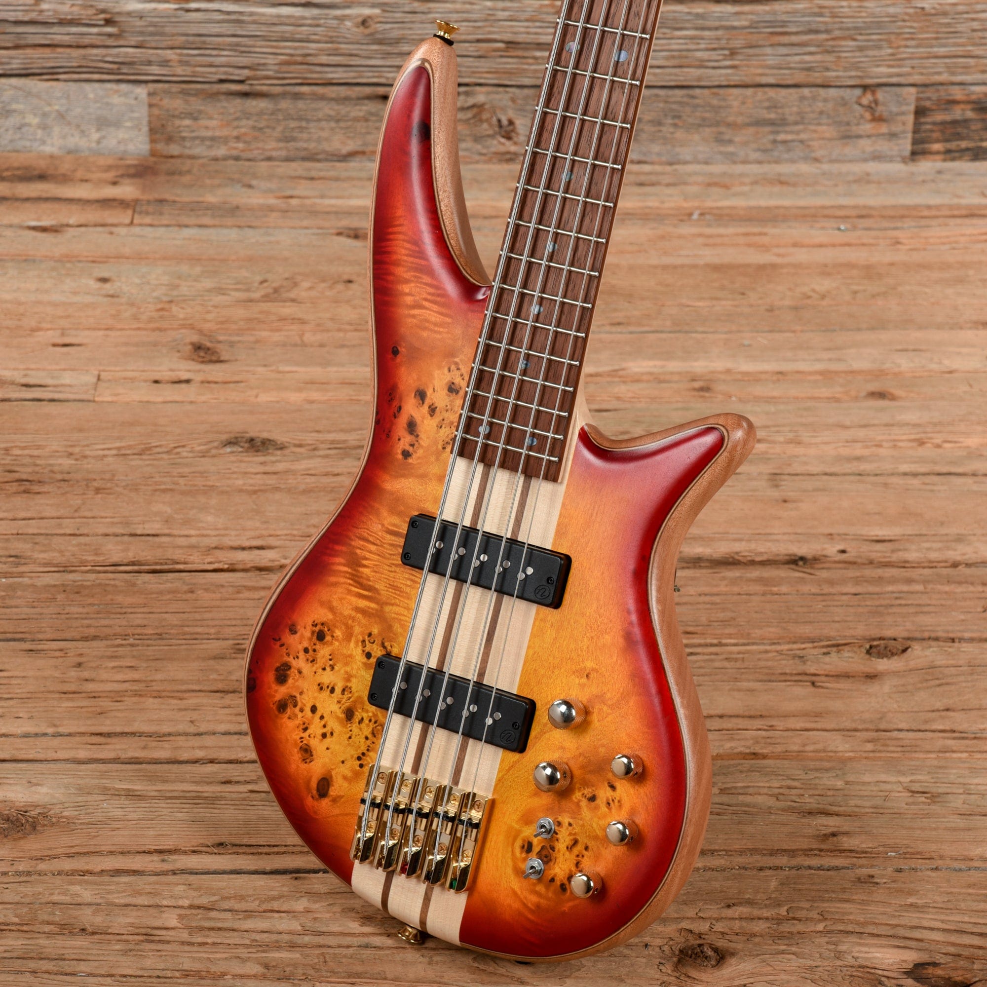 Jackson Pro Series Spectra Bass SBP V Transparent Cherry Burst 2022 Bass Guitars / 5-String or More