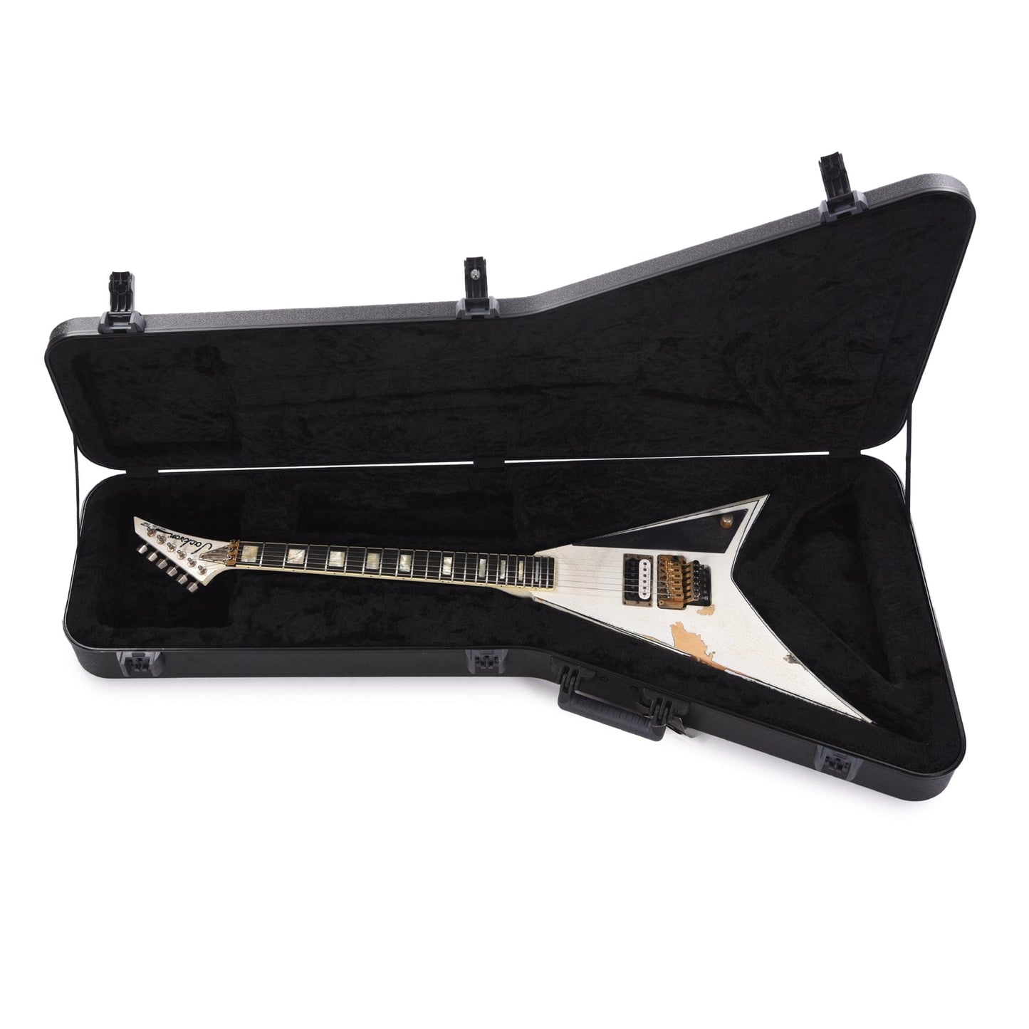 Jackson Custom Shop USA Rhoads White with Black Pinstripes Masterbuilt by Big Rob Knowles (One-of-a-Kind) Electric Guitars / Solid Body