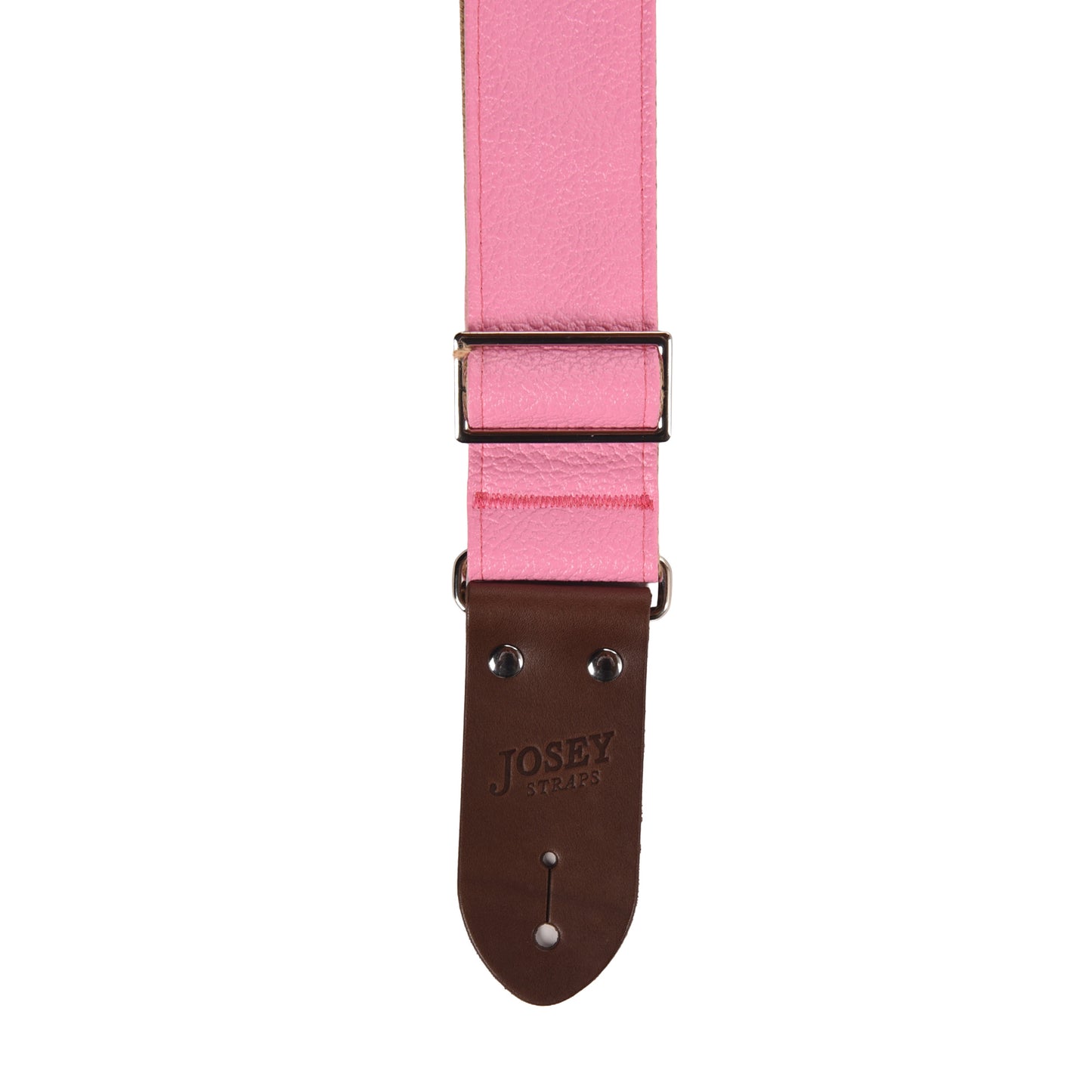 Josey Bubblegum Tolex 2" Guitar Strap w/Chocolate Ends and Cotton Backing Straps