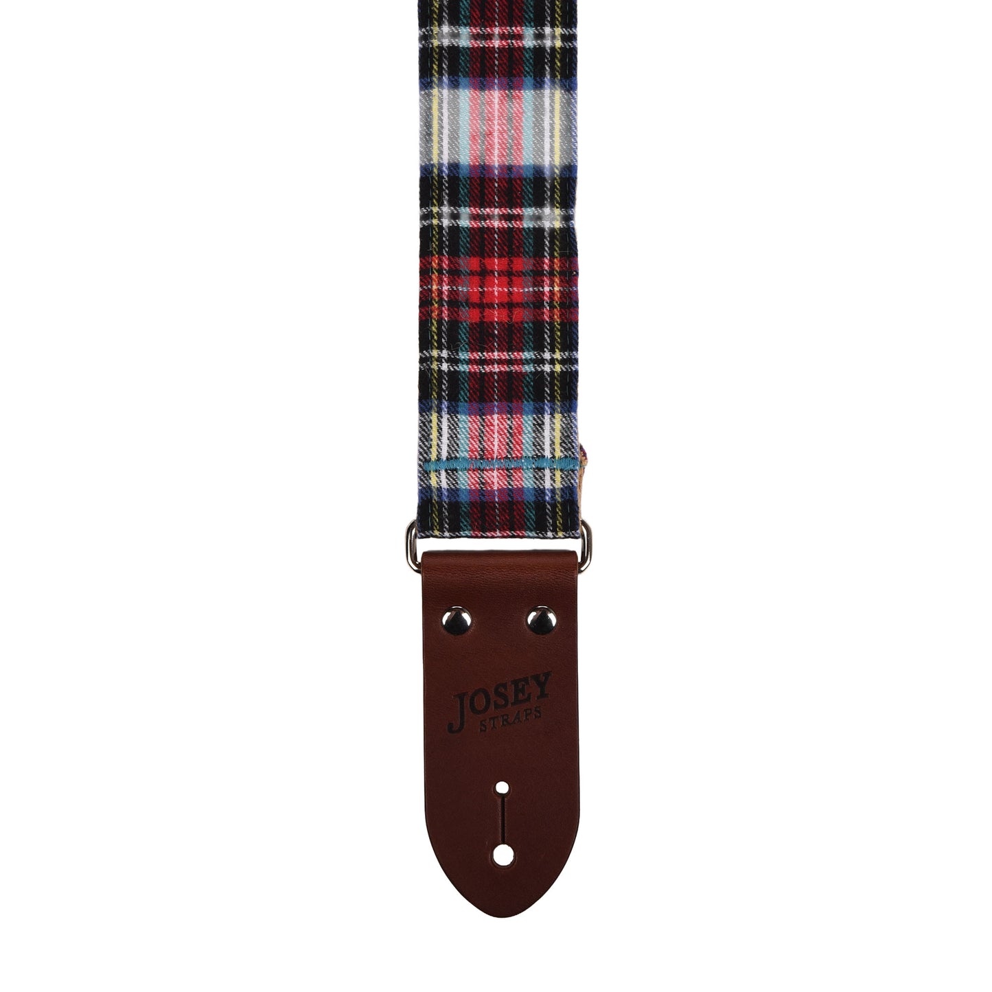 Josey Dad Plaid 2" Guitar Strap w/Saddle Ends and Cotton Backing Straps