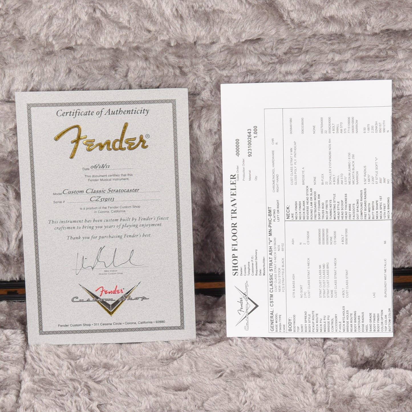 Fender Custom Shop Stratocaster Burgundy Mist Metallic