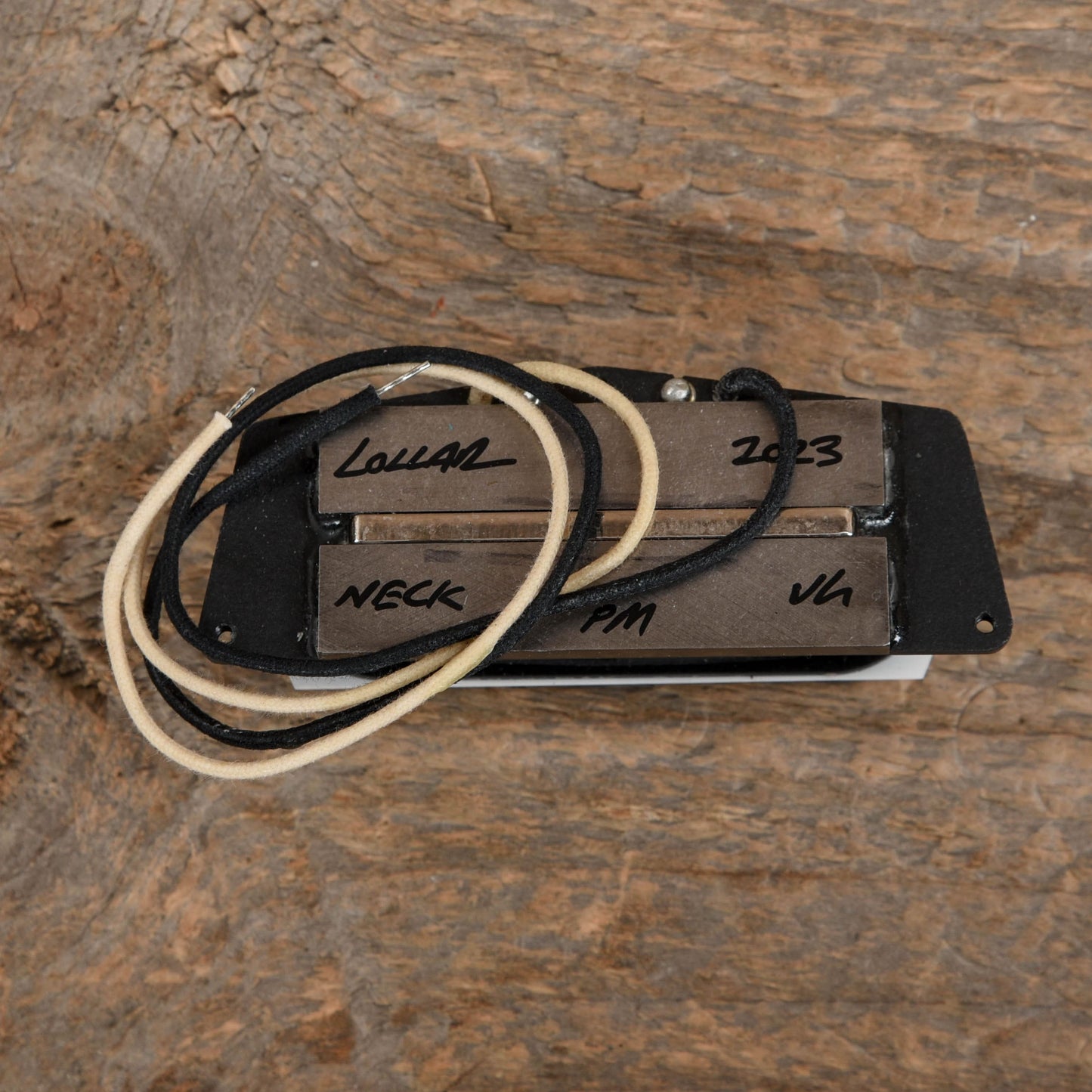 Lollar Charlie Christian Telecaster Neck Pickup Black / White - Pickguard Mount Parts / Guitar Pickups