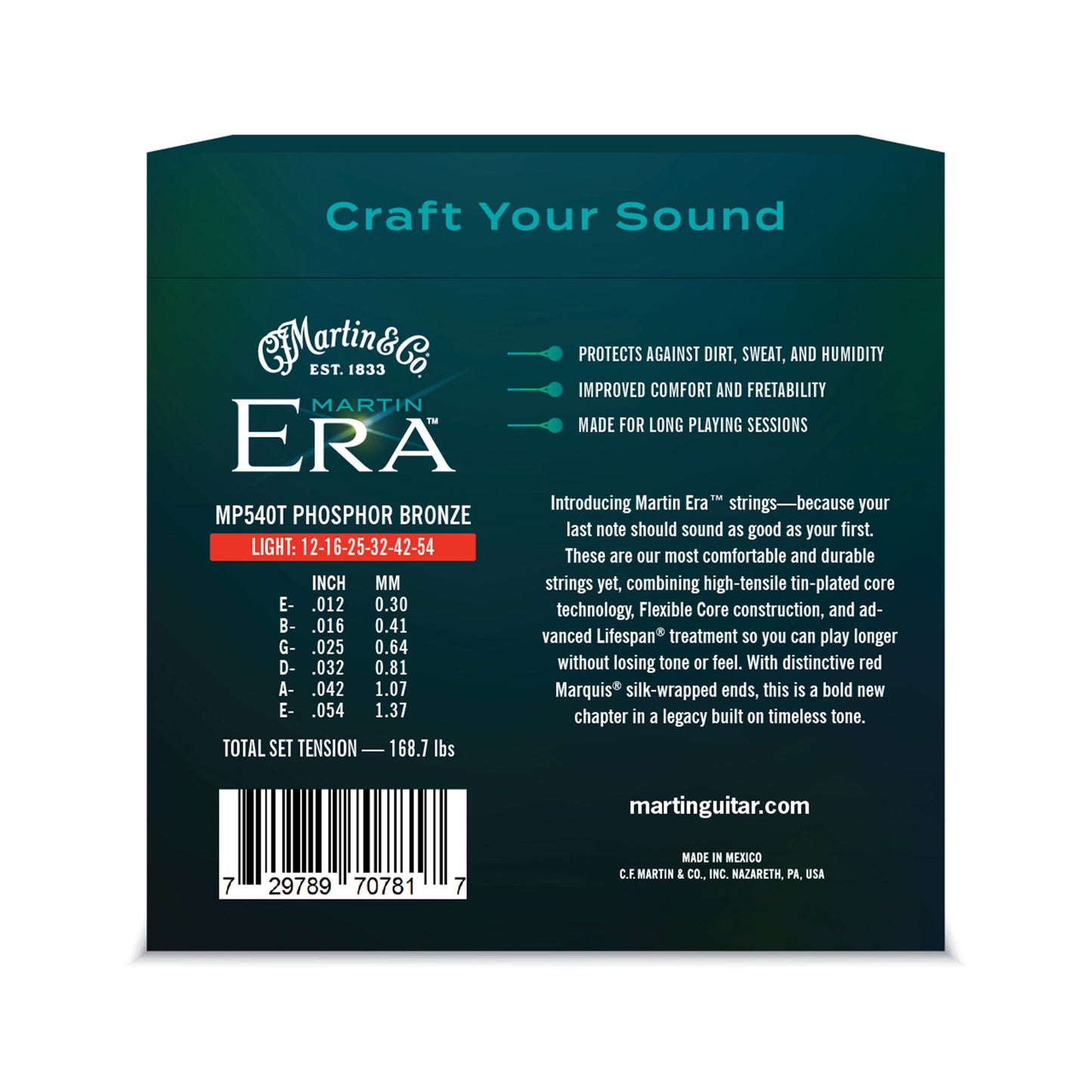 Martin Era MP540T Treated Acoustic Guitar Strings Light 12-54 Accessories / Strings / Guitar Strings