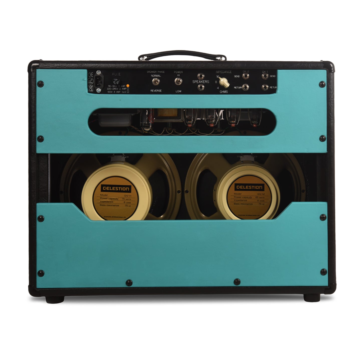 Matchless DC-30 2x12" 30W Combo Black w/ Turquoise Front Panel & Silver Grille Amps / Guitar Amps / Guitar Combos