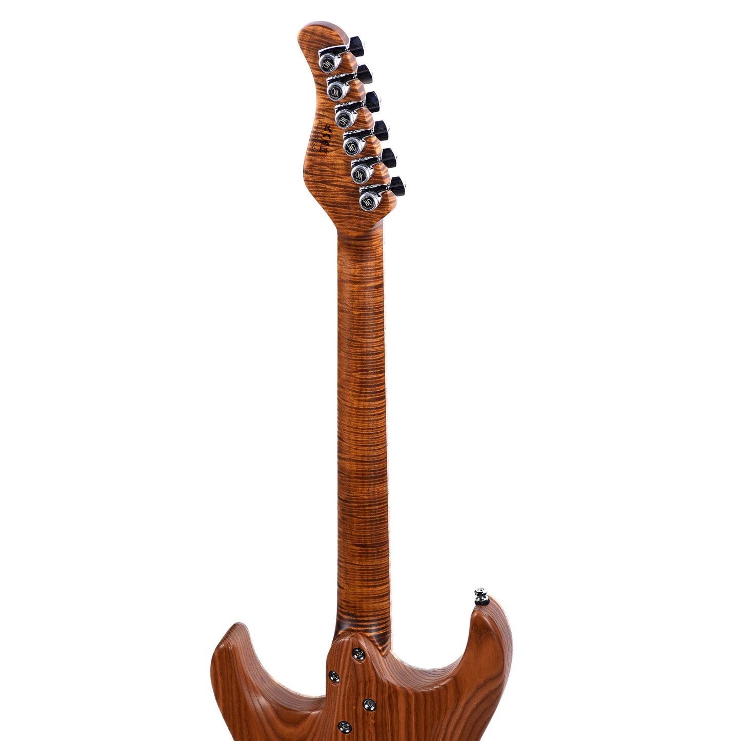Mayones Aquila Elite S 6 Master Grade Buckeye Burl/Swamp Ash Trans Natural Black Burst Satin Electric Guitars / Solid Body