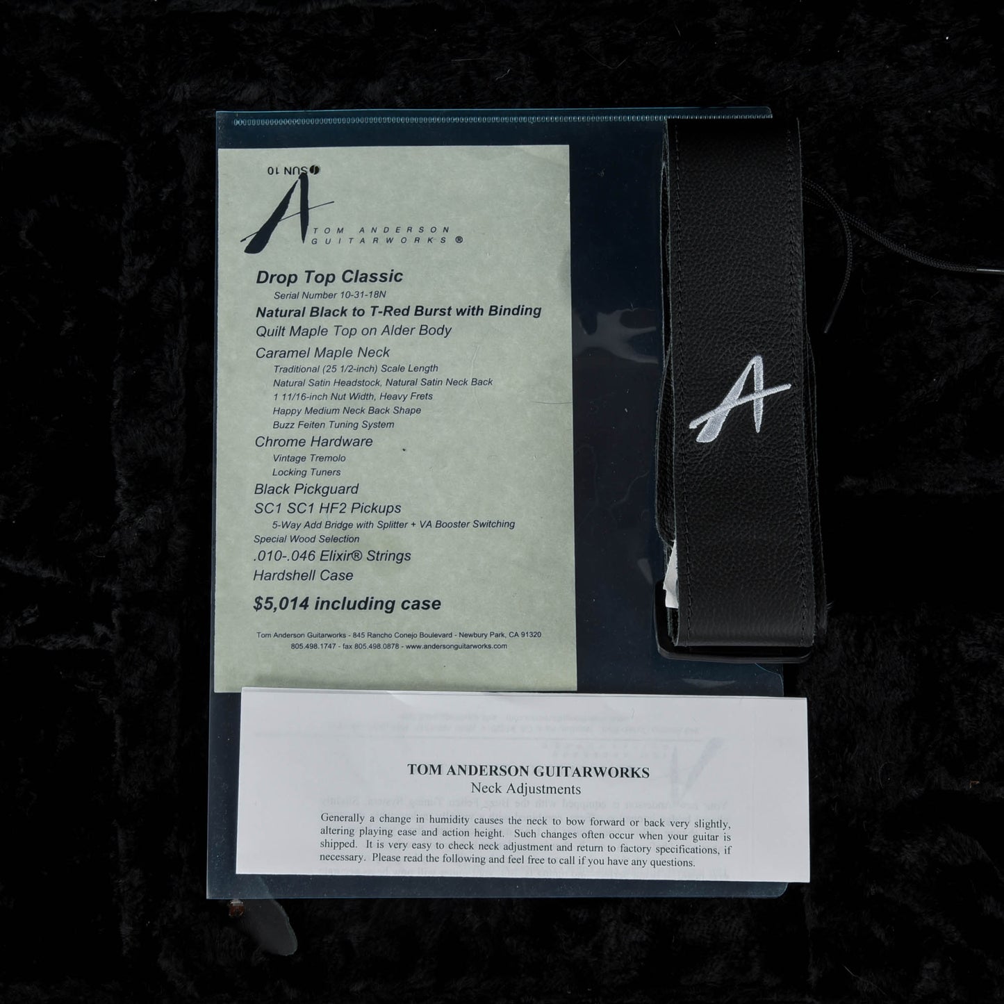 Tom Anderson Drop Top Classic Sunburst 2018