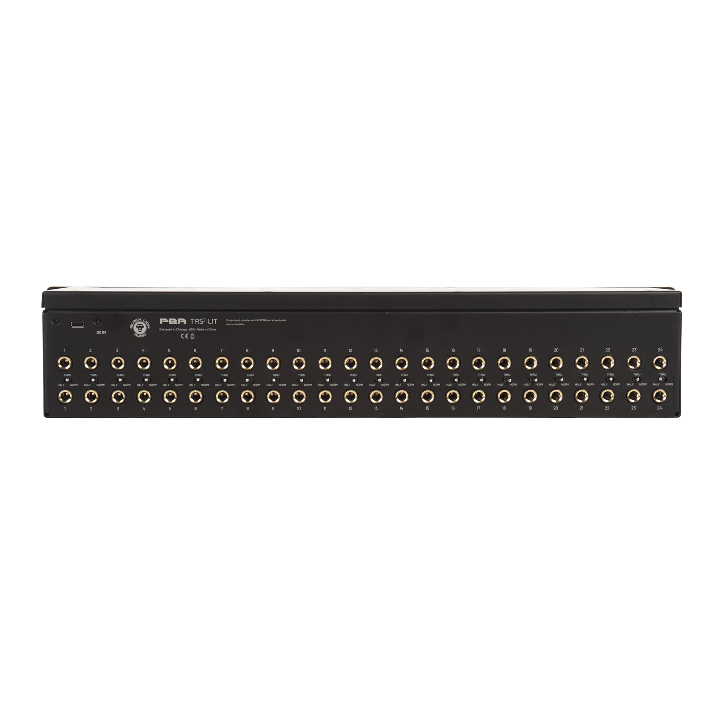 Black Lion Audio PBR TRS3 LIT 48-Point Gold-Plated TRS Patchbay w/ Customizable LED display