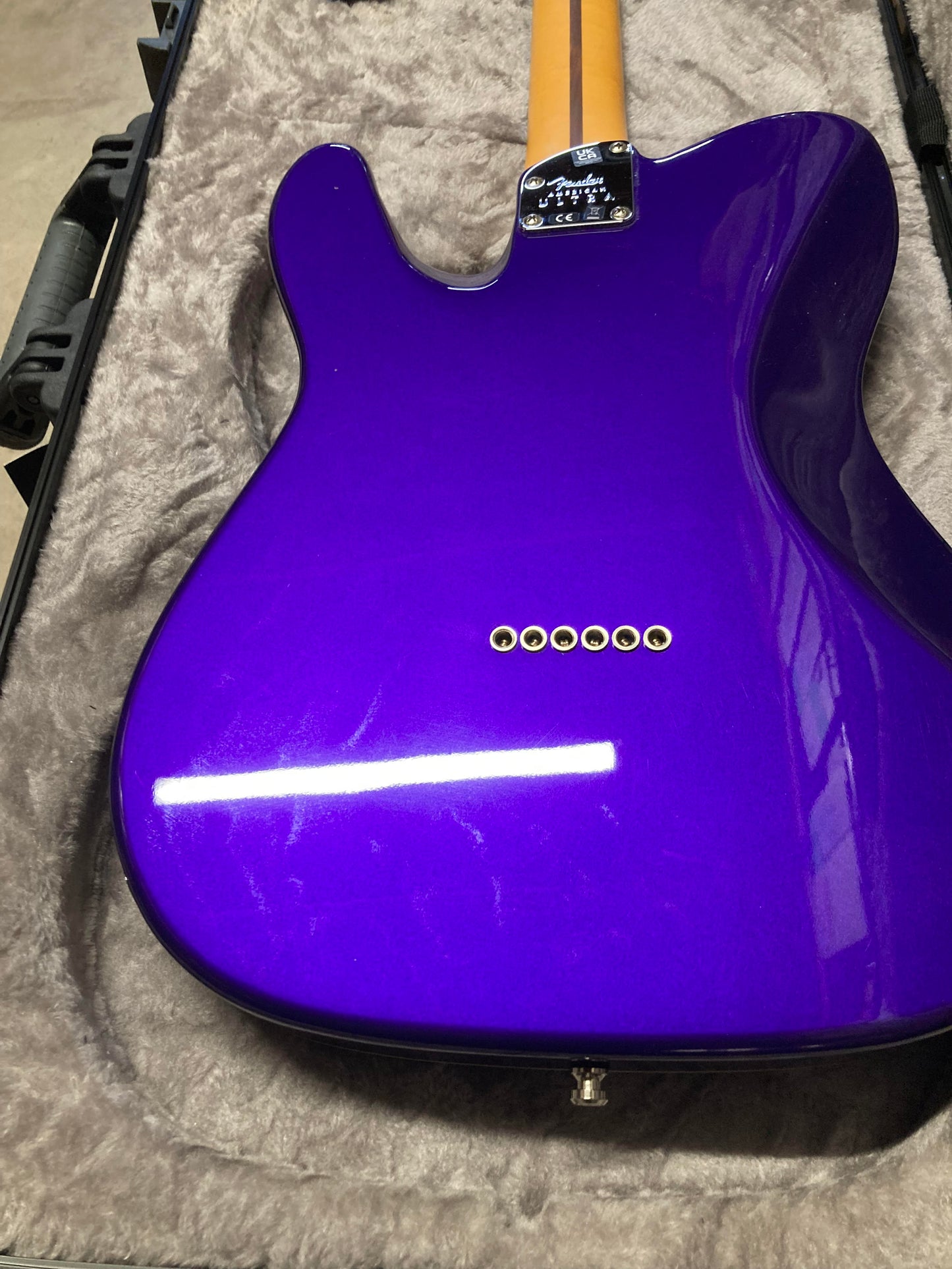 Fender American Ultra Telecaster Plum Metallic & Anodized Gold Pickguard