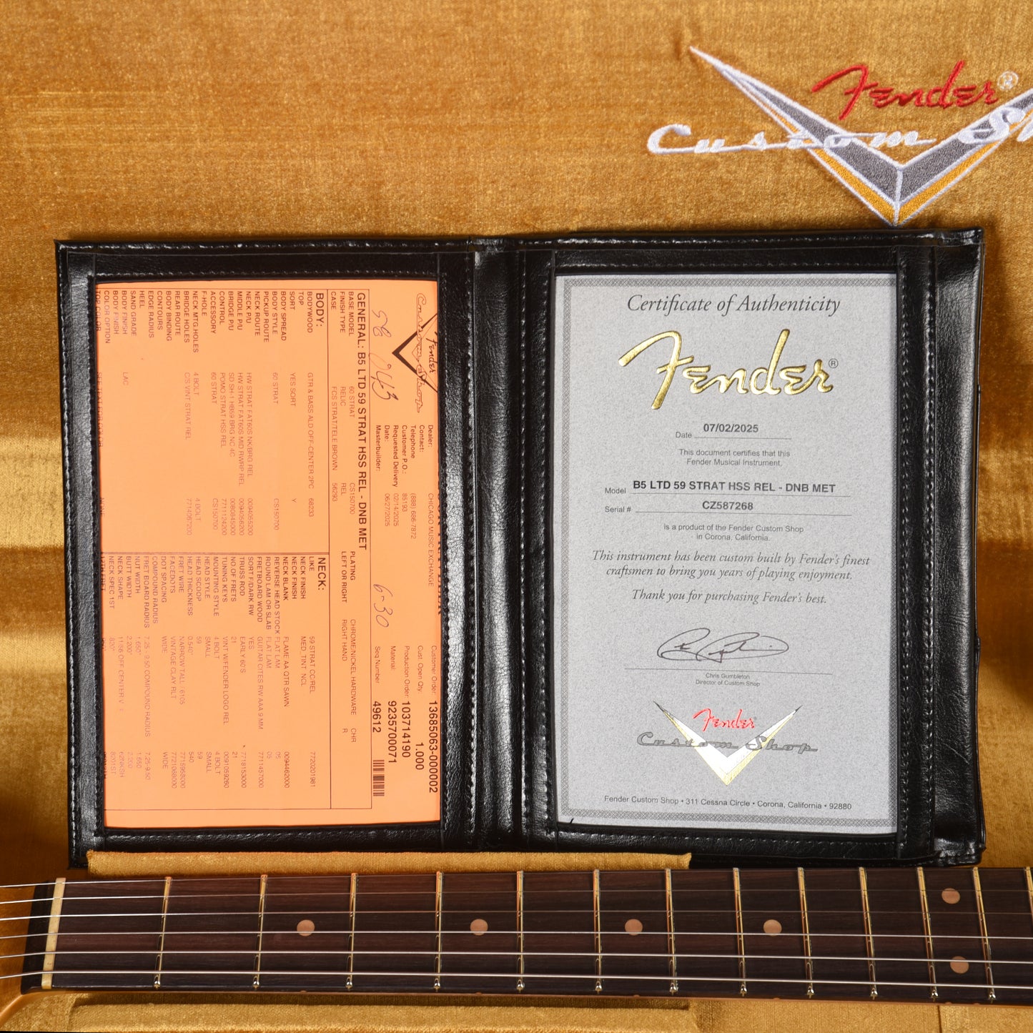 Fender Custom Shop LTD '59 Stratocaster HSS Relic Daphne Blue Metallic