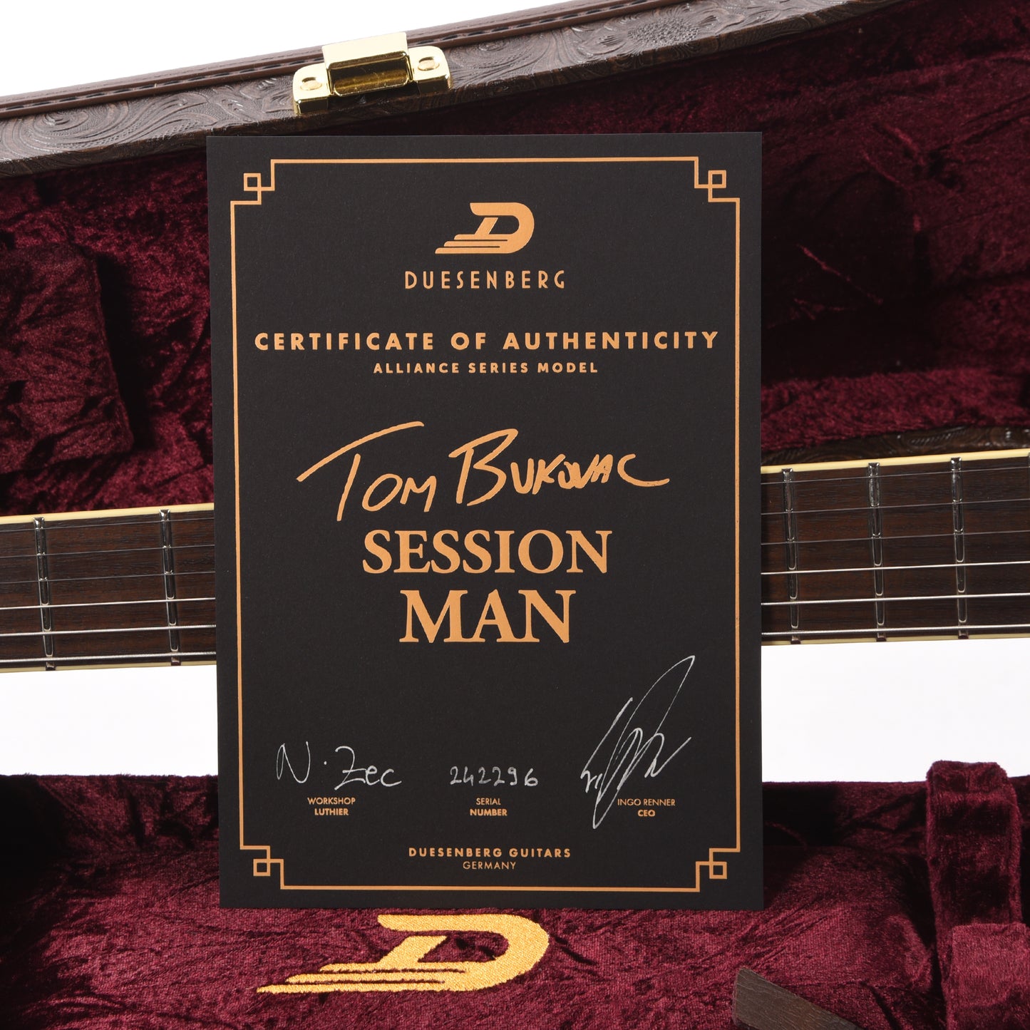 Duesenberg Alliance Tom Bukovac Signature Quilted Maple Natural