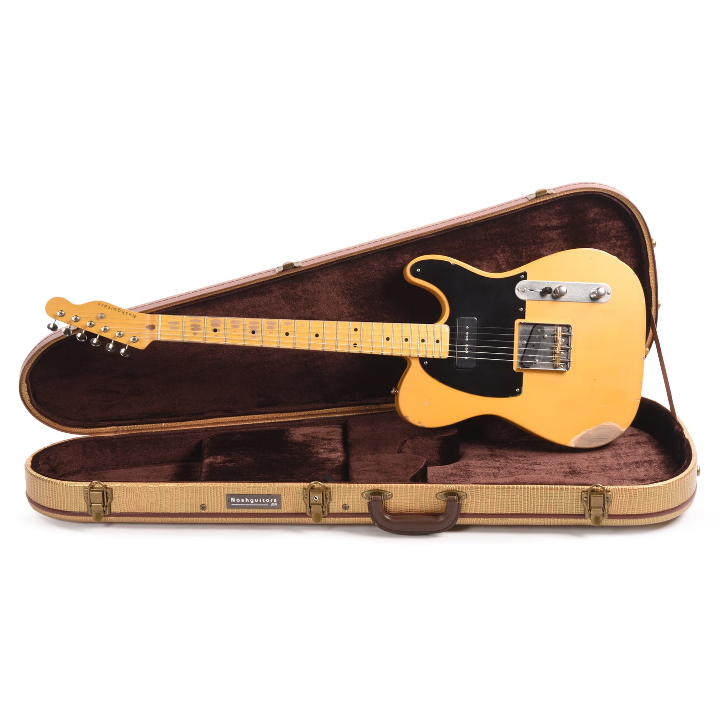 Nash T-52 Ash Butterscotch Blonde Medium Relic w/Neck P-90