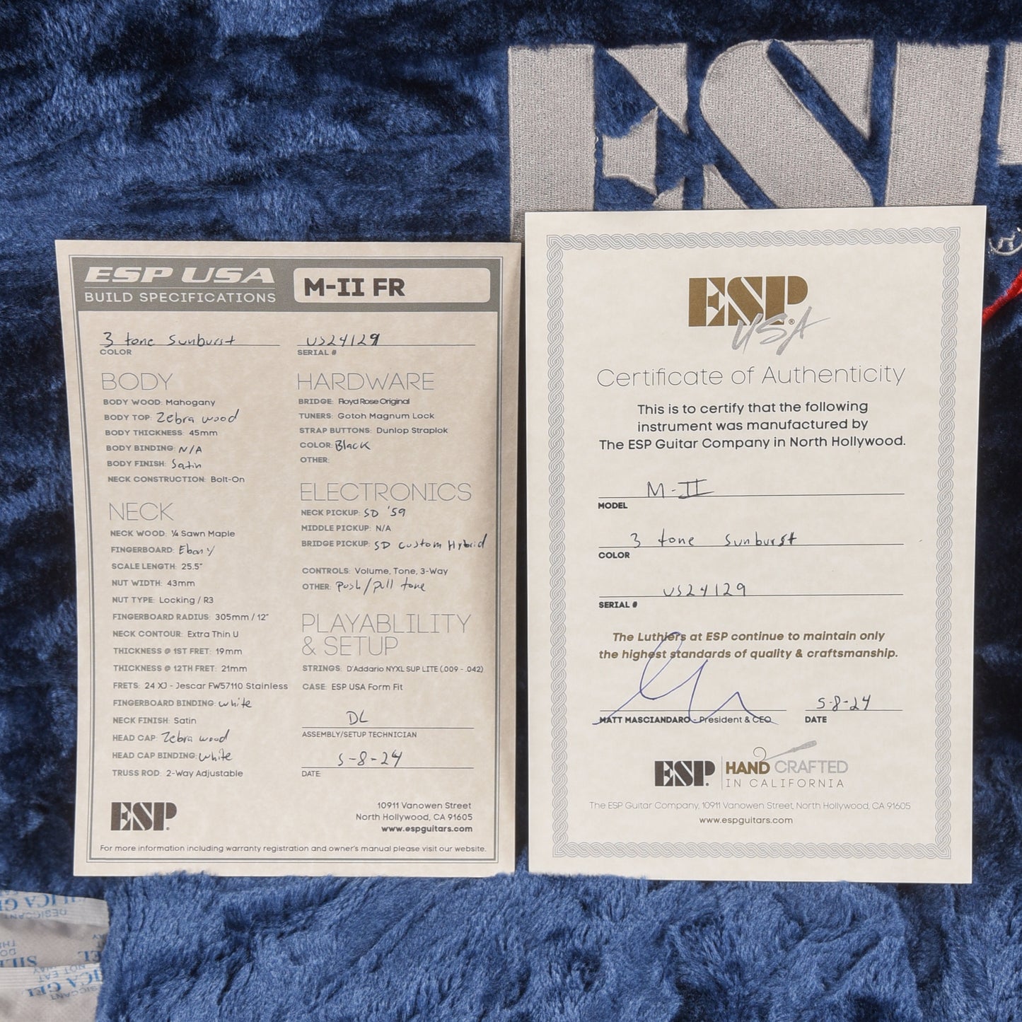 ESP USA M-II FR Sunburst 2024