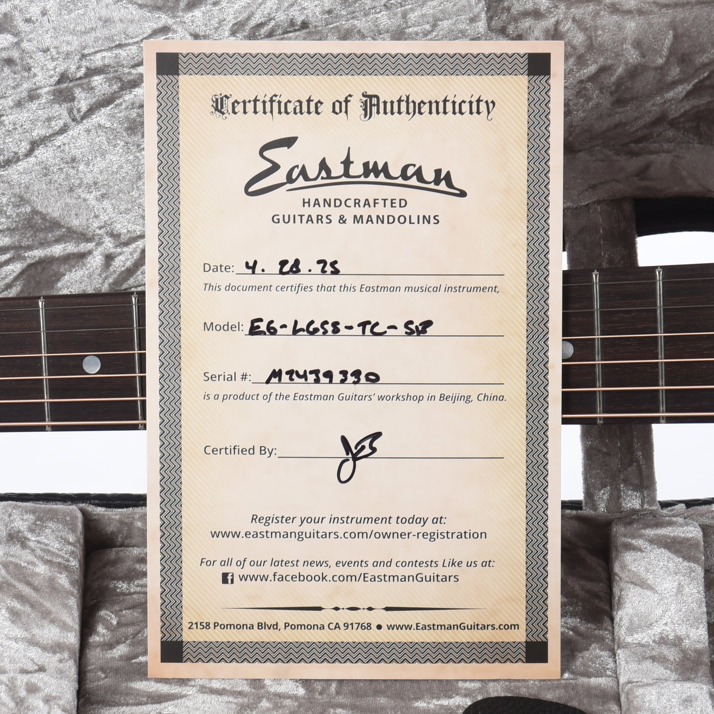 Eastman E6 LGSS Thermo-Cure Sitka/Mahogany Sunburst Truetone Gloss