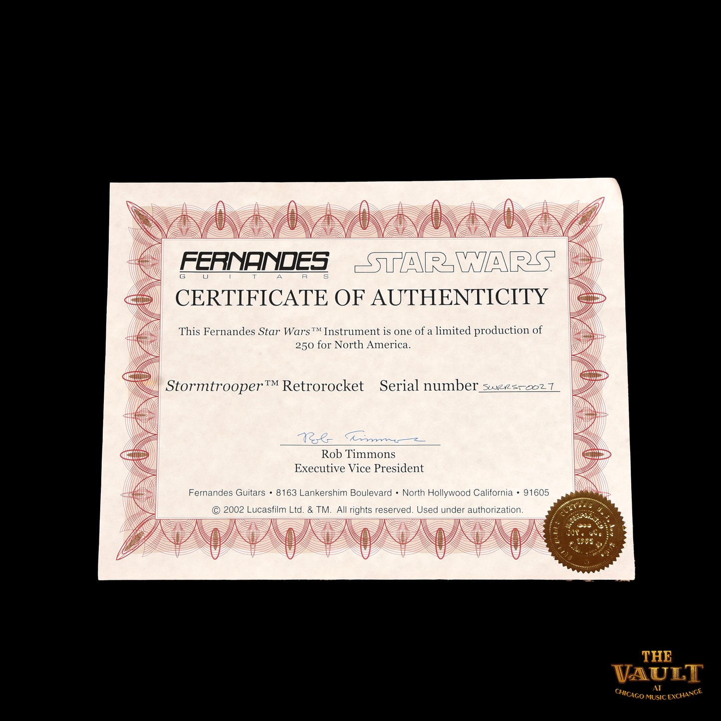 Fernandes Retro Rocket Limited Edition Storm Trooper 2001